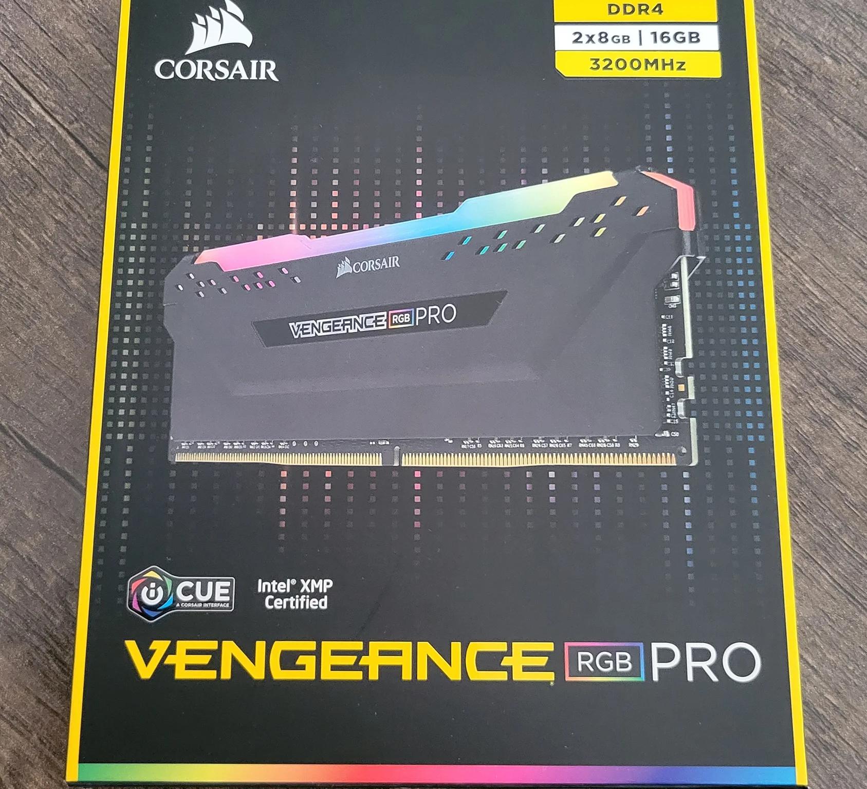 Corsair vengeance RGB Pro 16GB (2 x 8GB)  DDR4 3200 (PC4 25600) CAS latency 16, PC425600