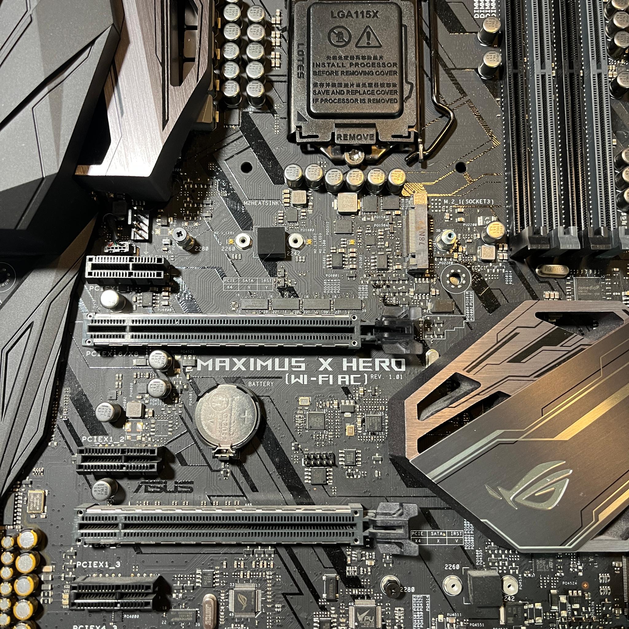 Asus ROG Maximus X Hero Wi-Fi AC LGA 1151 ATX Intel Z370 DDR4 Motherboard