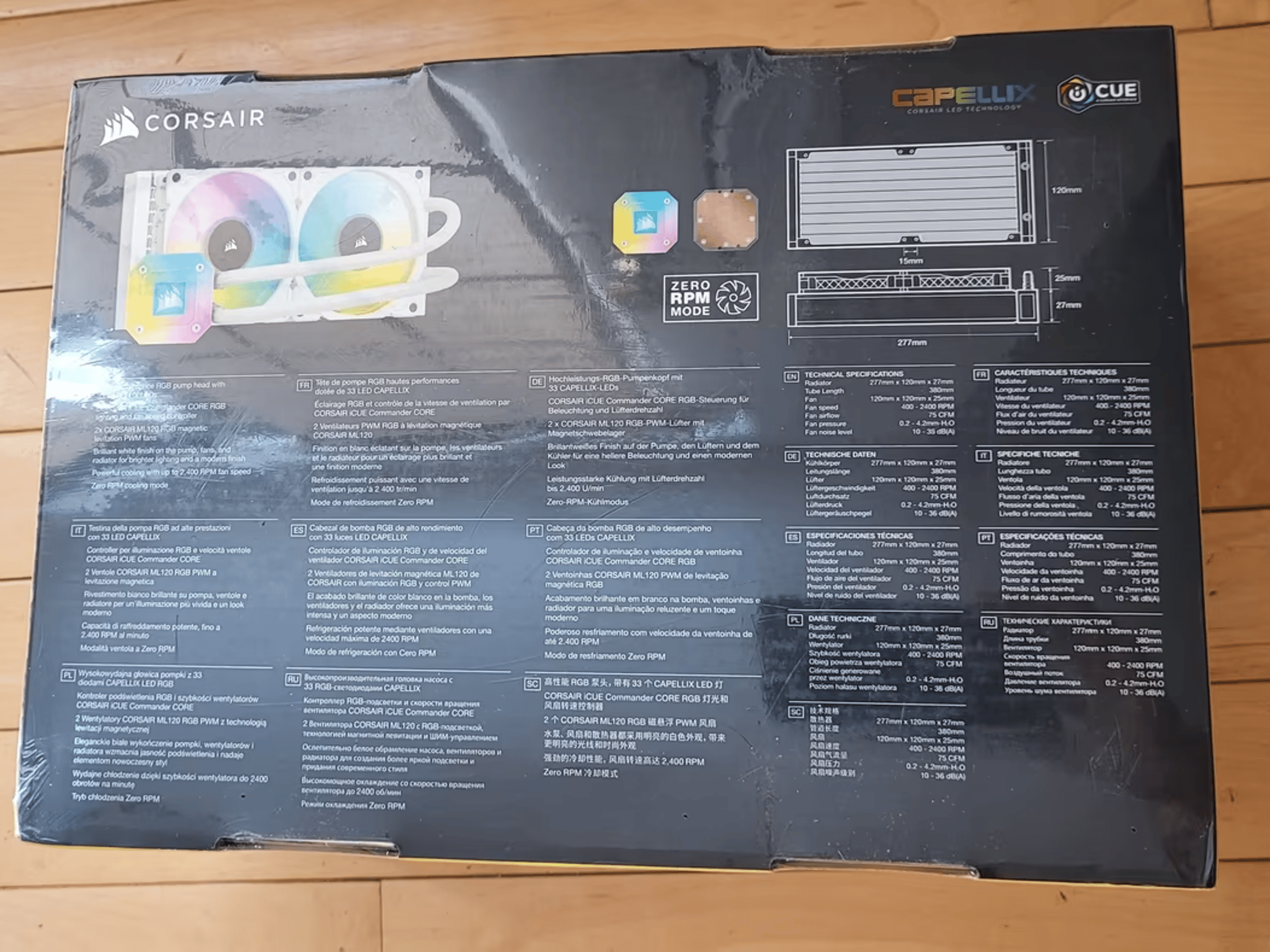 New Sealed White CORSAIR H100i ELITE CAPELLIX, 240mm Radiator, Liquid CPU Cooler
