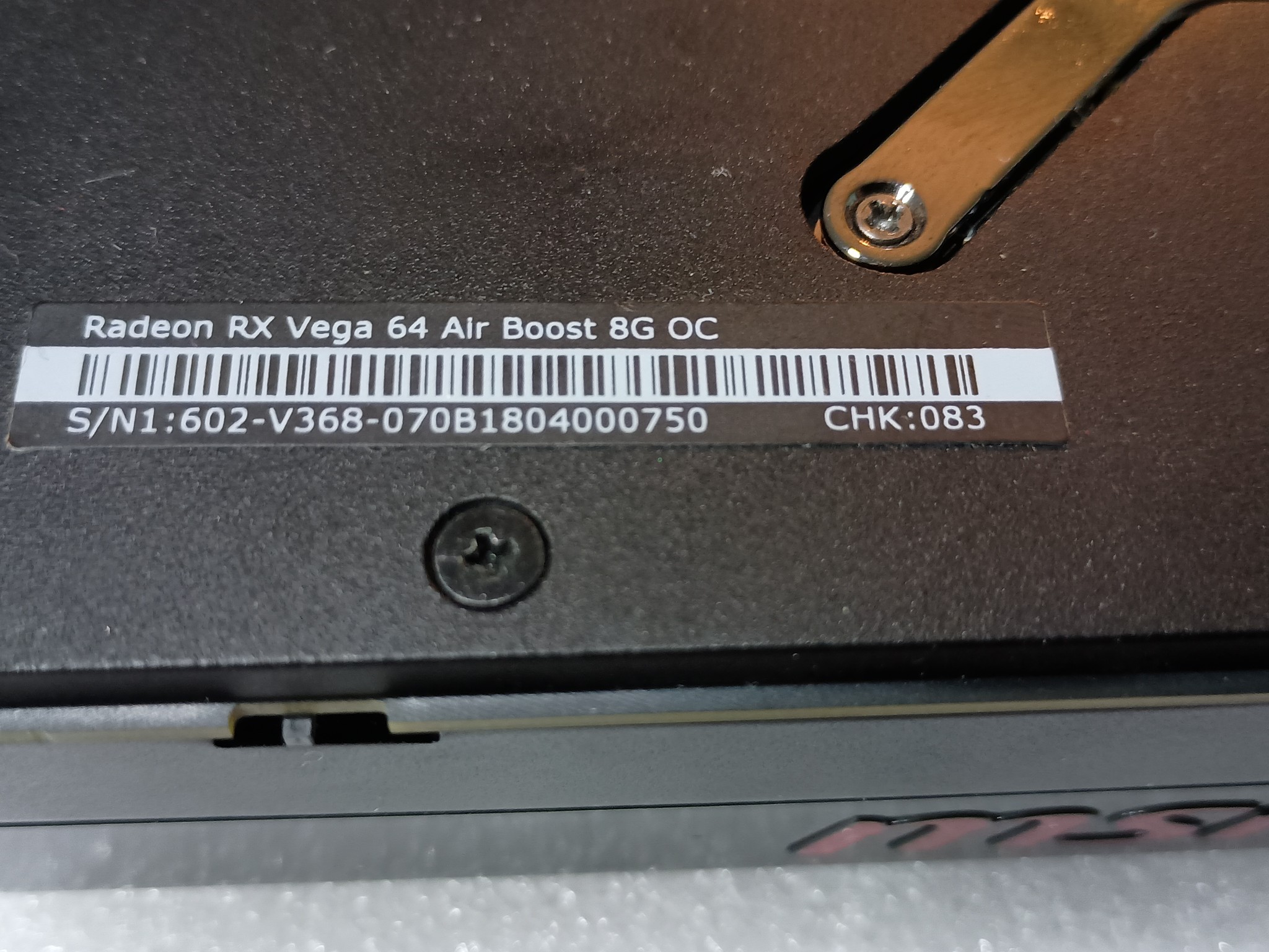 MSI AIR BOOST OC Radeon RX VEGA 64 8GB