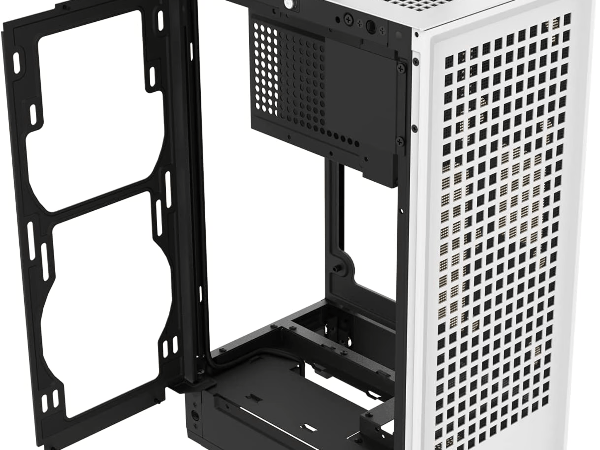 CASE + PSU! HYTE REVOLT 3 Small Form Factor ITX Case with 700W 80+ Gold SFX Power Supply, Whit