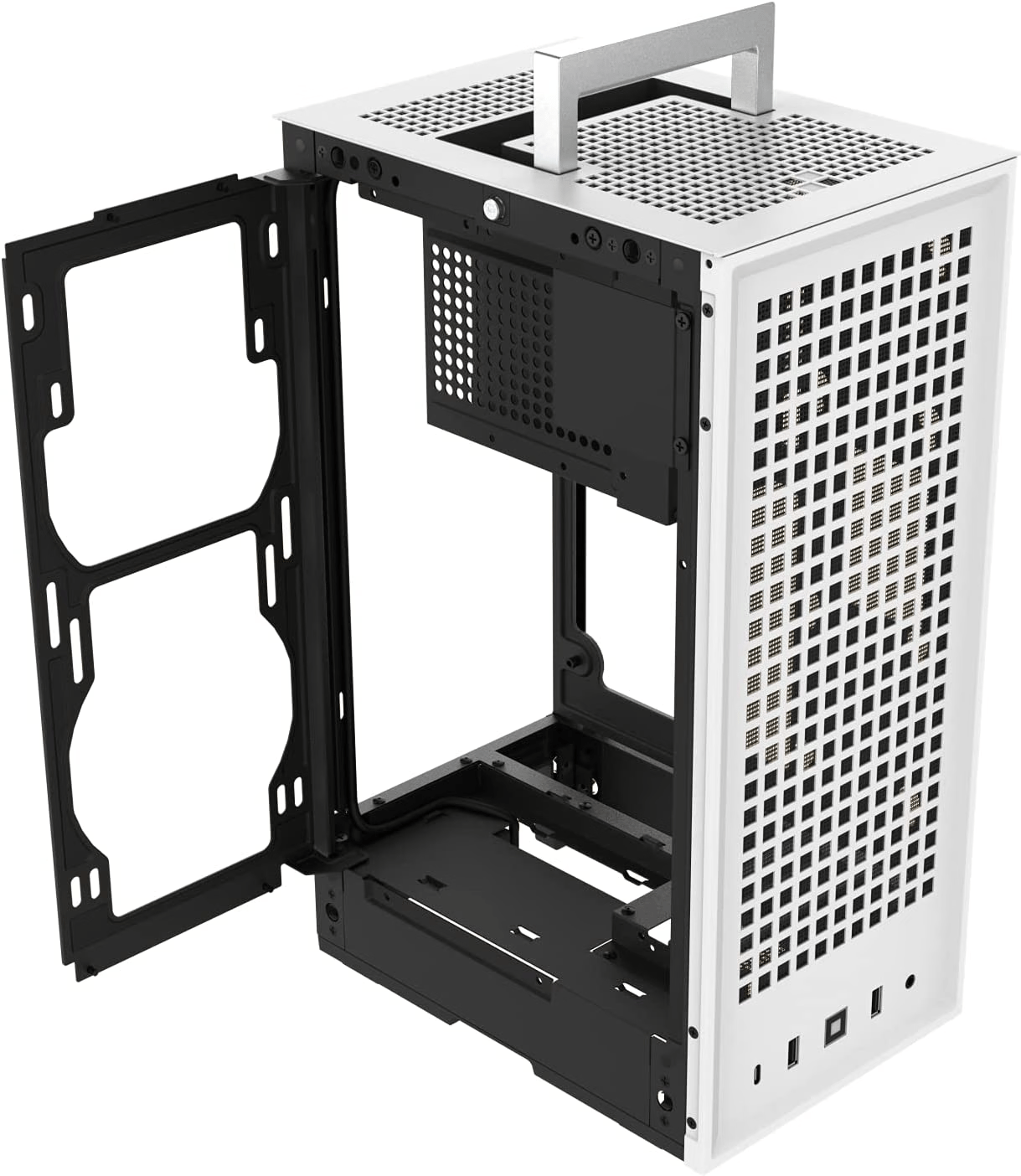 CASE + PSU! HYTE REVOLT 3 Small Form Factor ITX Case with 700W 80+ Gold SFX Power Supply, Whit