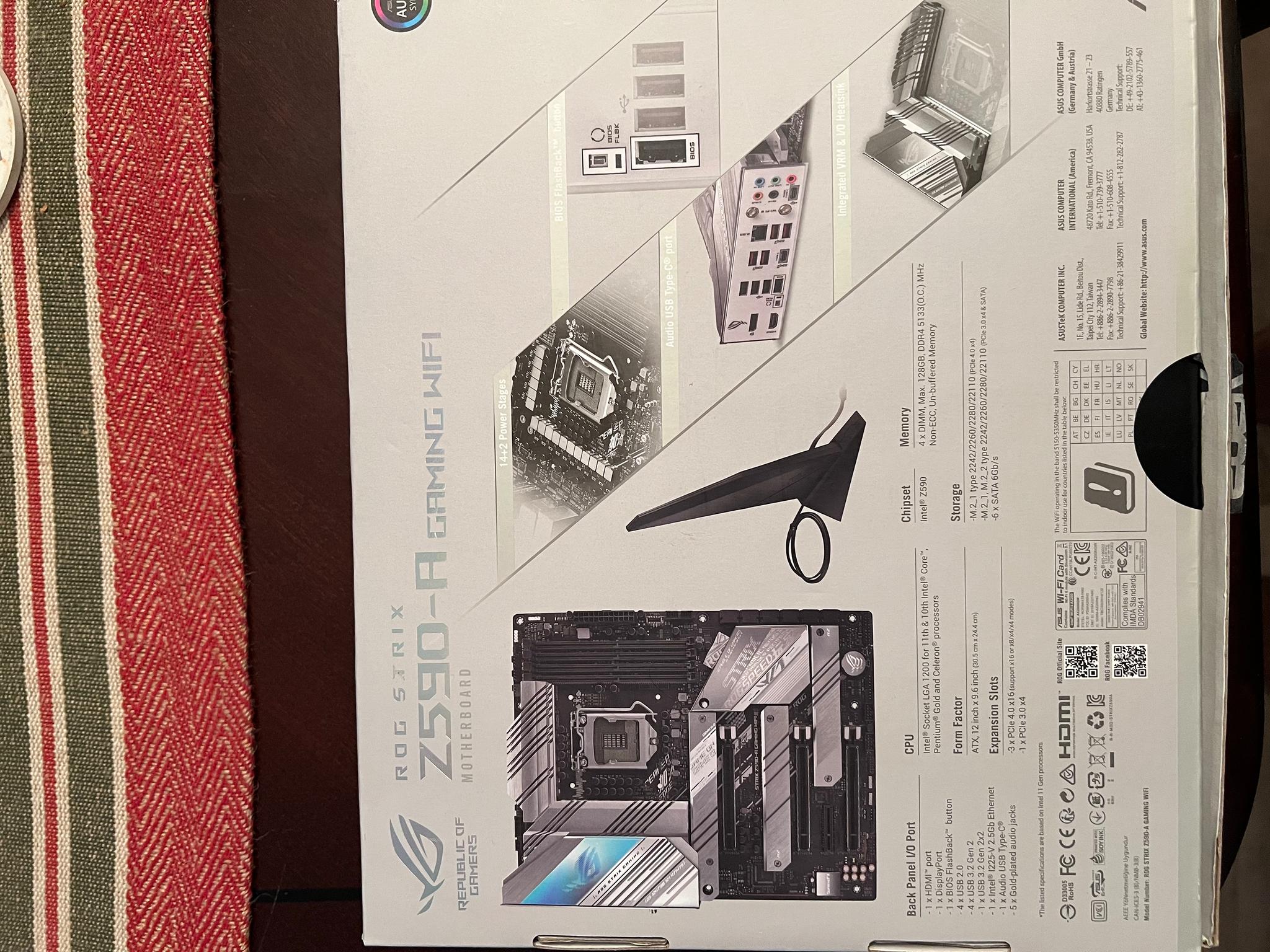 ASUS ROG Strix Z590-A Gaming WiFi 6 LGA 1200