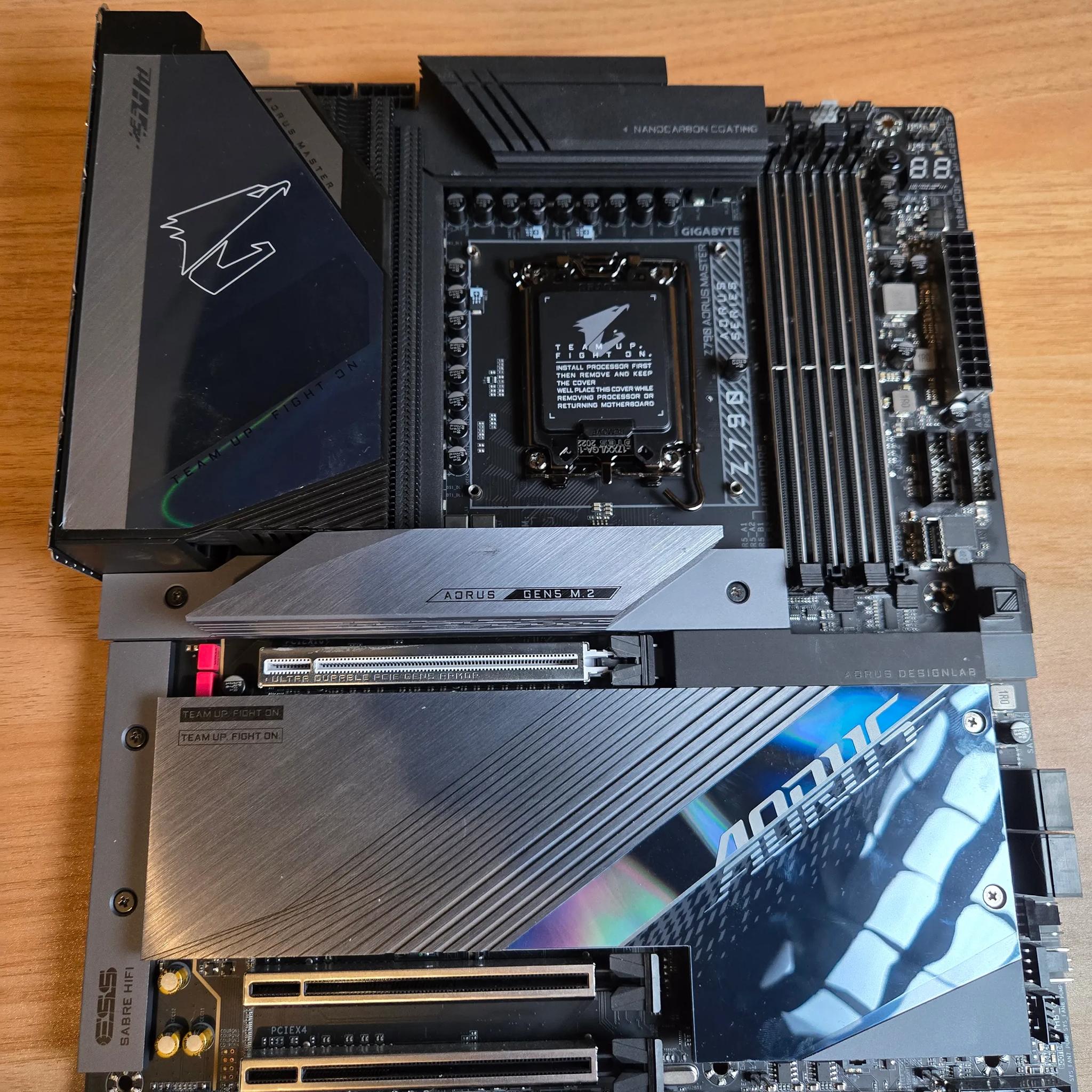 GIGABYTE Z790 AORUS Master EATX Motherboard with DDR5, PCIe 5.0, WiFi 6E, 10GbE LAN, Q-Flash Plus