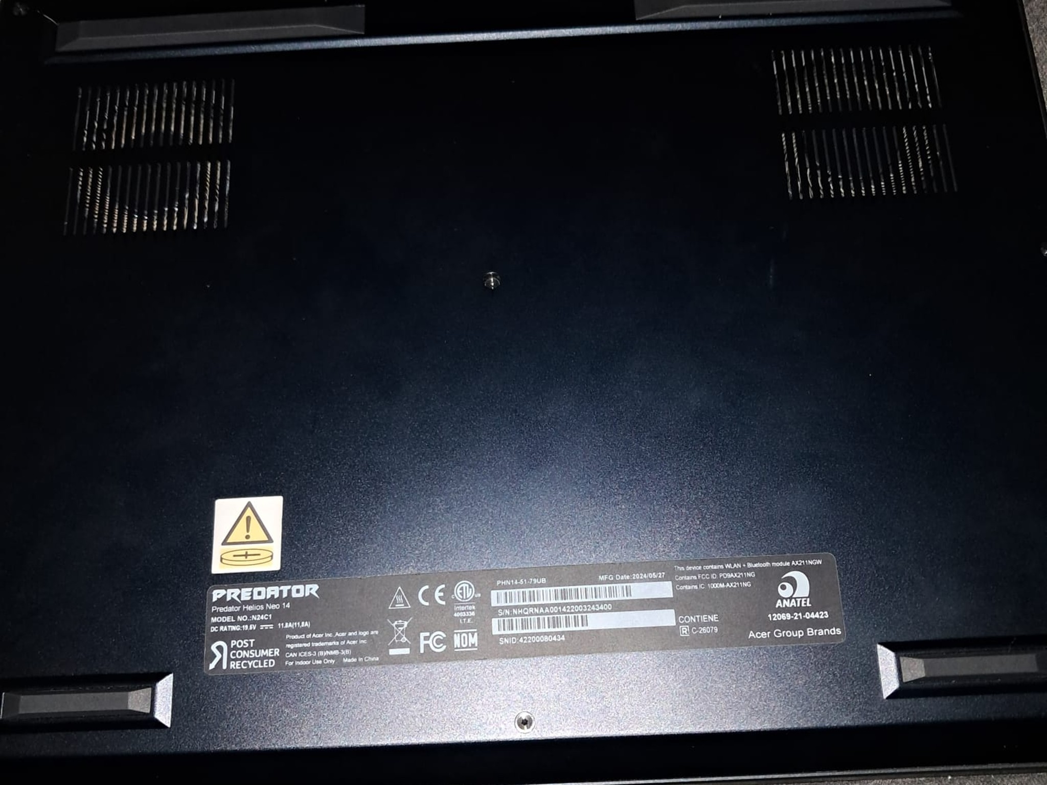 Acer Predator Neo 14 Rtx 4070 8GB Intel Ultra 7 155H 1TB 16GB Ram