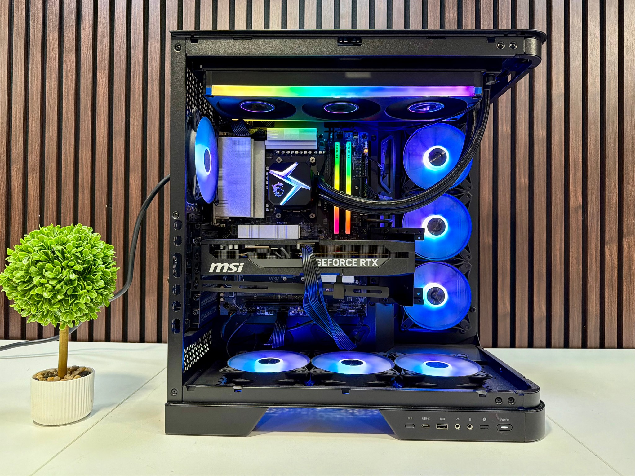 MSI Vision ZS 9NVV-1275US RTX 5080 | Ryzen 9800X3D | 64GB DDR5 | 2TB M.2 | 850 Watt Gold PSU | AIO