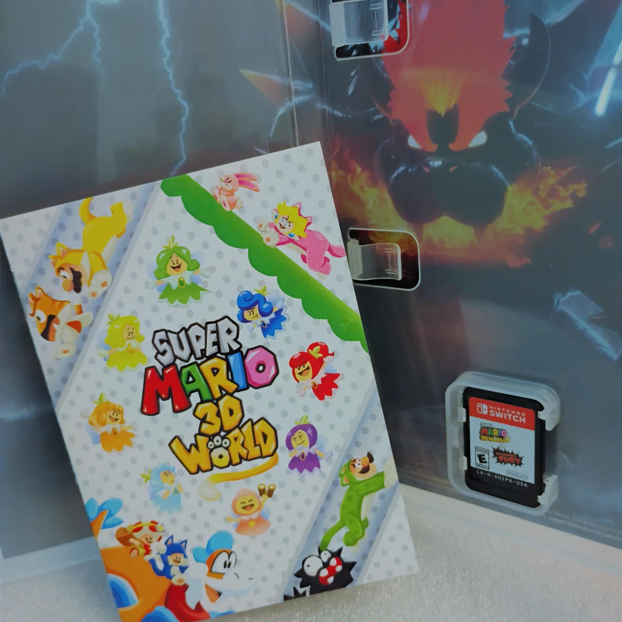 Rare Nintendo Fanart * Cover + Instruction Booklet Bowser's Fury Mario 3D World with Switch Games