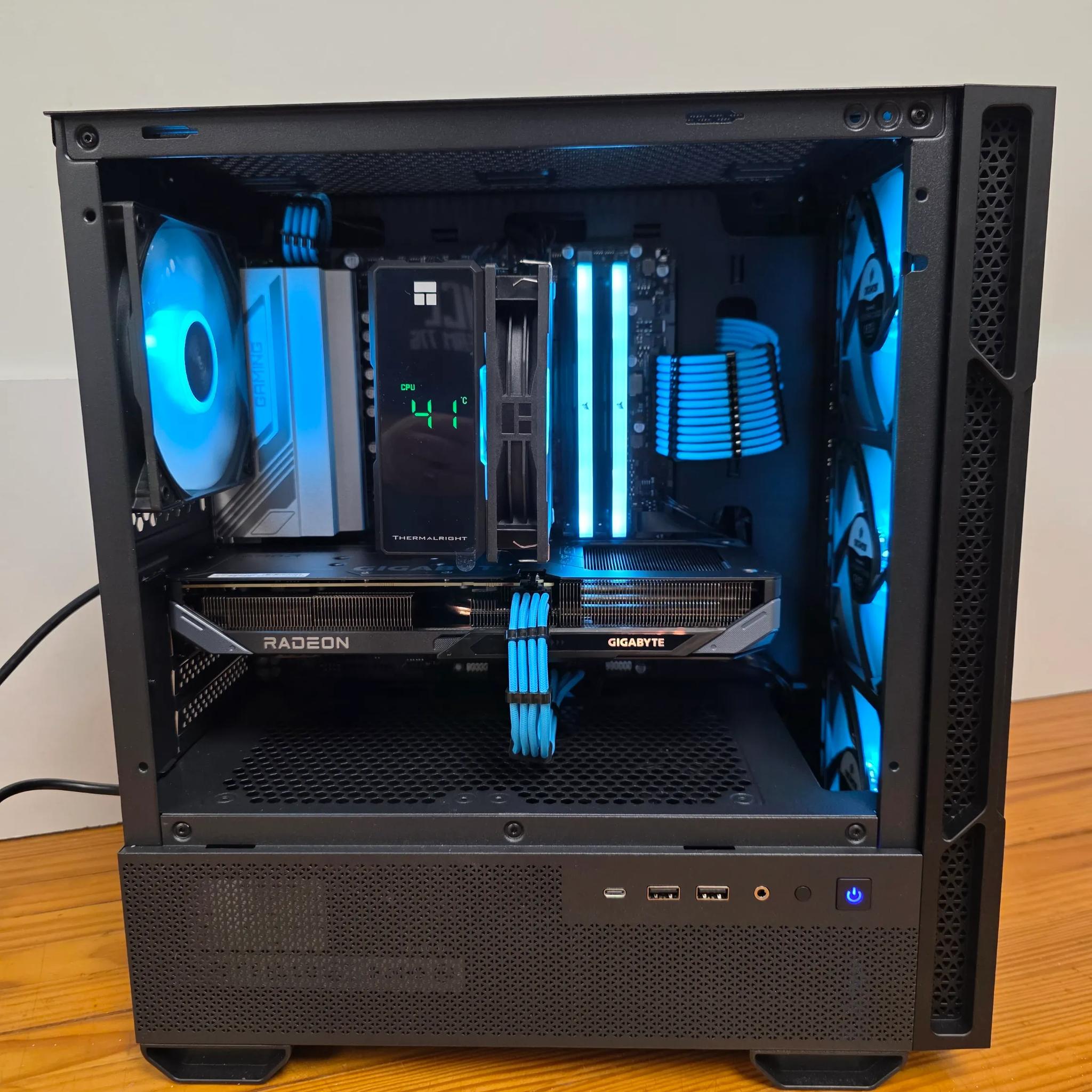 1440p Gaming Computer PC (Ryzen 5 9600x 6 core gaming cpu, RX 9060XT 16GB, 32GB DDR5 6000 MHZ)