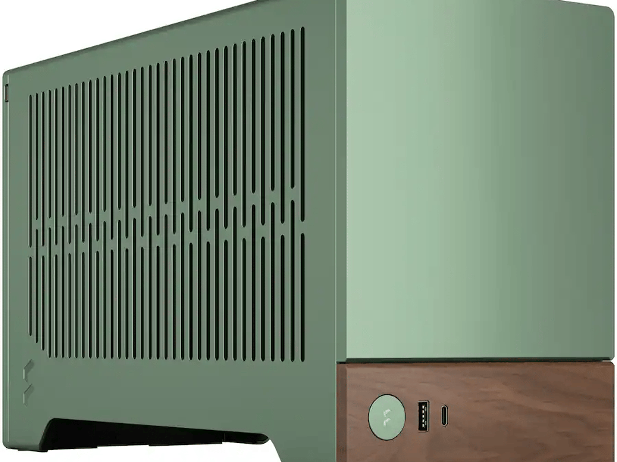 Fractal Design - Terra Jade Mini-ITX Small Form Factor PC Case with PCIe 4.0 Riser - Jade