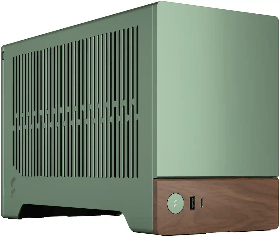 Fractal Design - Terra Jade Mini-ITX Small Form Factor PC Case with PCIe 4.0 Riser - Jade