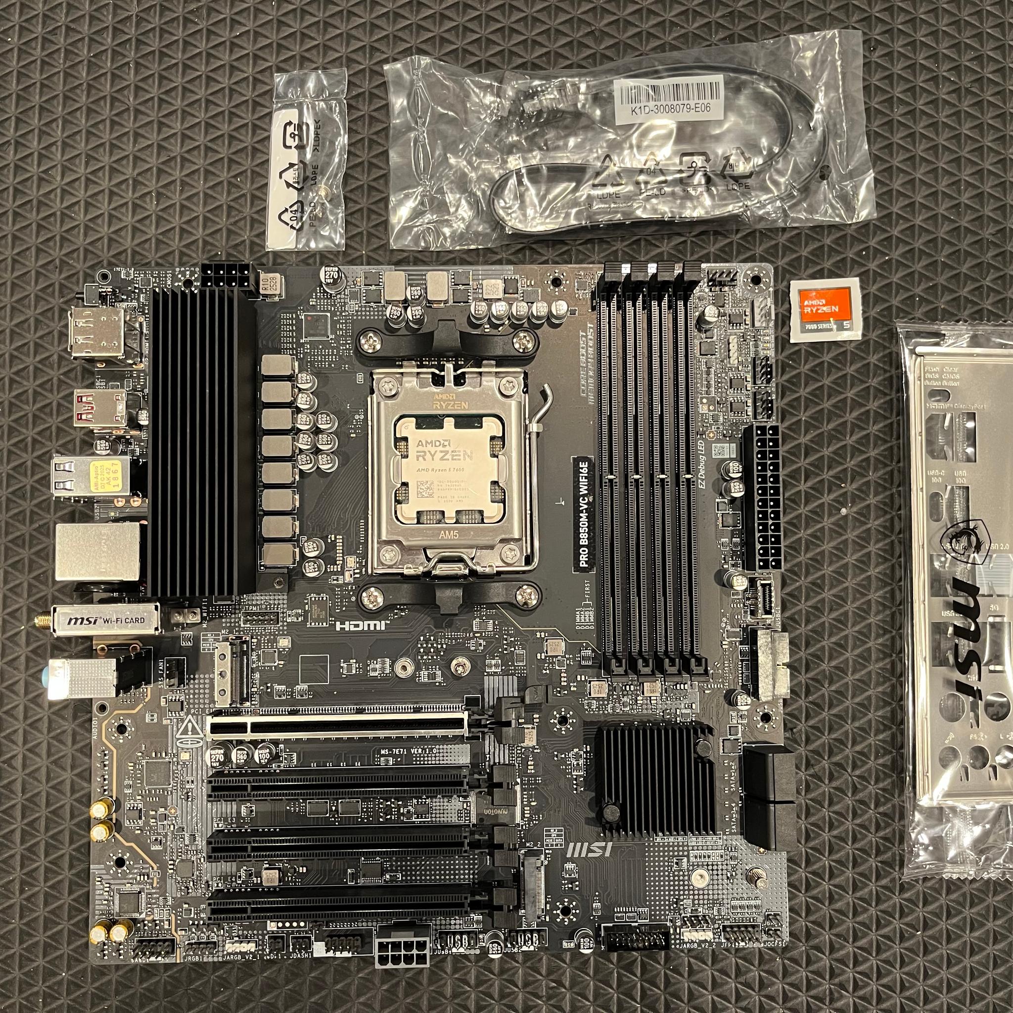 AM5 Combo Ryzen 5 7600 + MSI B850M PCIe 5.0
