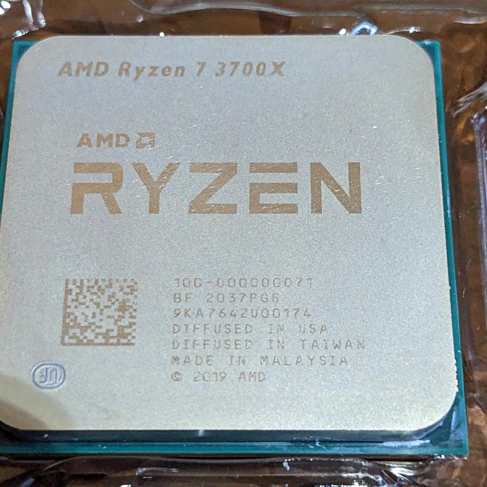 AMD Ryzen 7 3700X 3.6 GHz 8-Core Processor, 2 Years Used, Good Condition (CPU Only)
