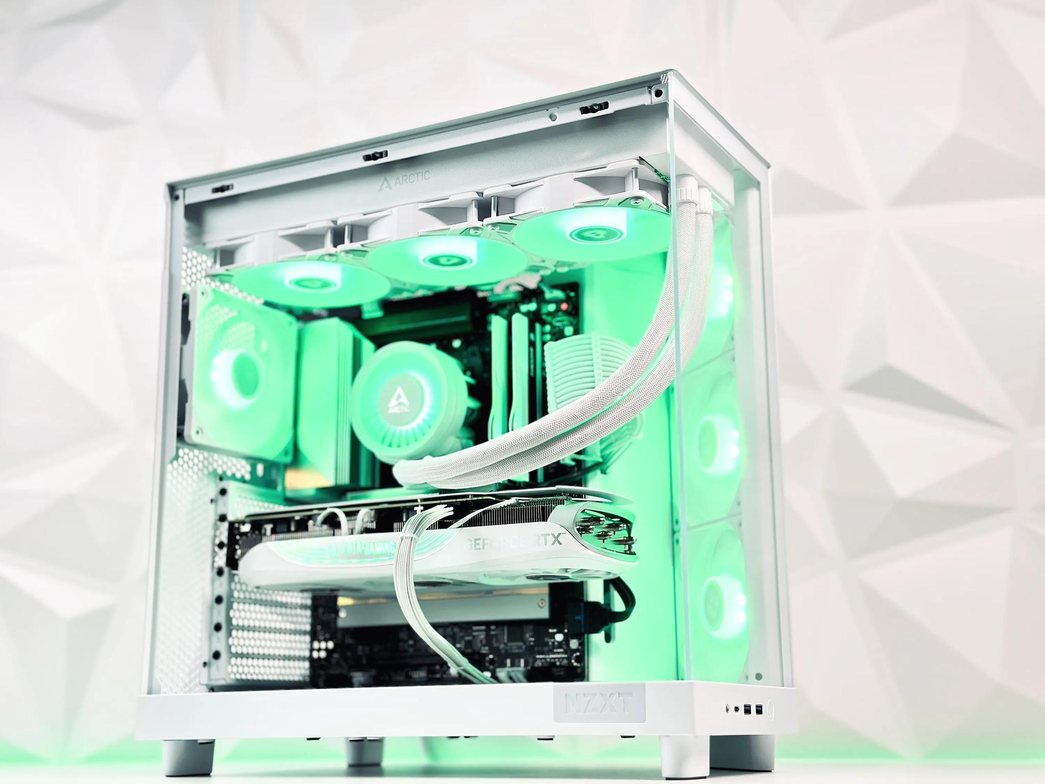 👽💚Liquid Cooled Gaming PC Nvidia⚪RTX 4070 Ti  12GB⚪Intel i7 13700 16 core⚪32GB DDR5⚪1TB NVME