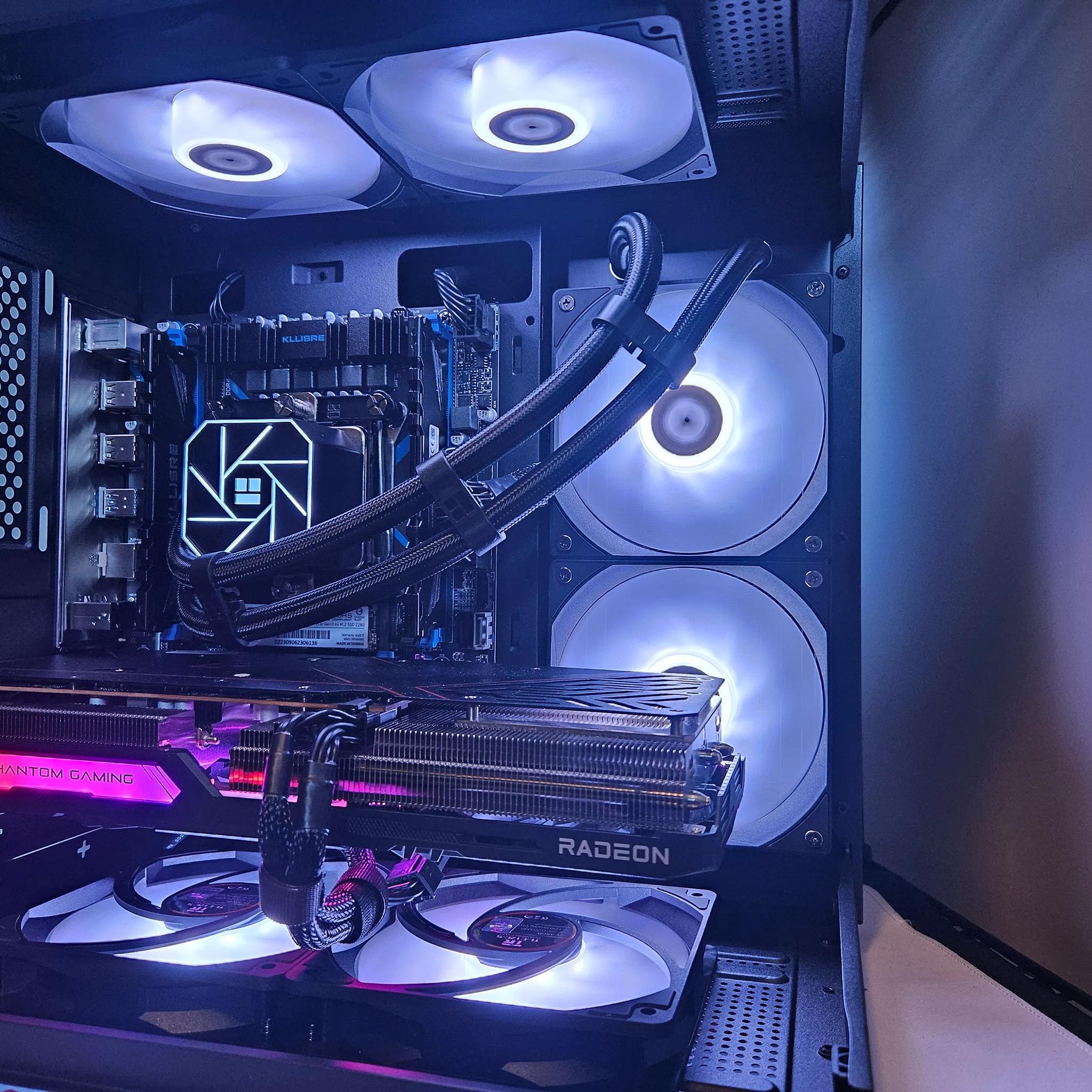 Dark Side Liquid cooled Intel 14 core / 16GB DDR4 / 512GB SSD / RX 7600