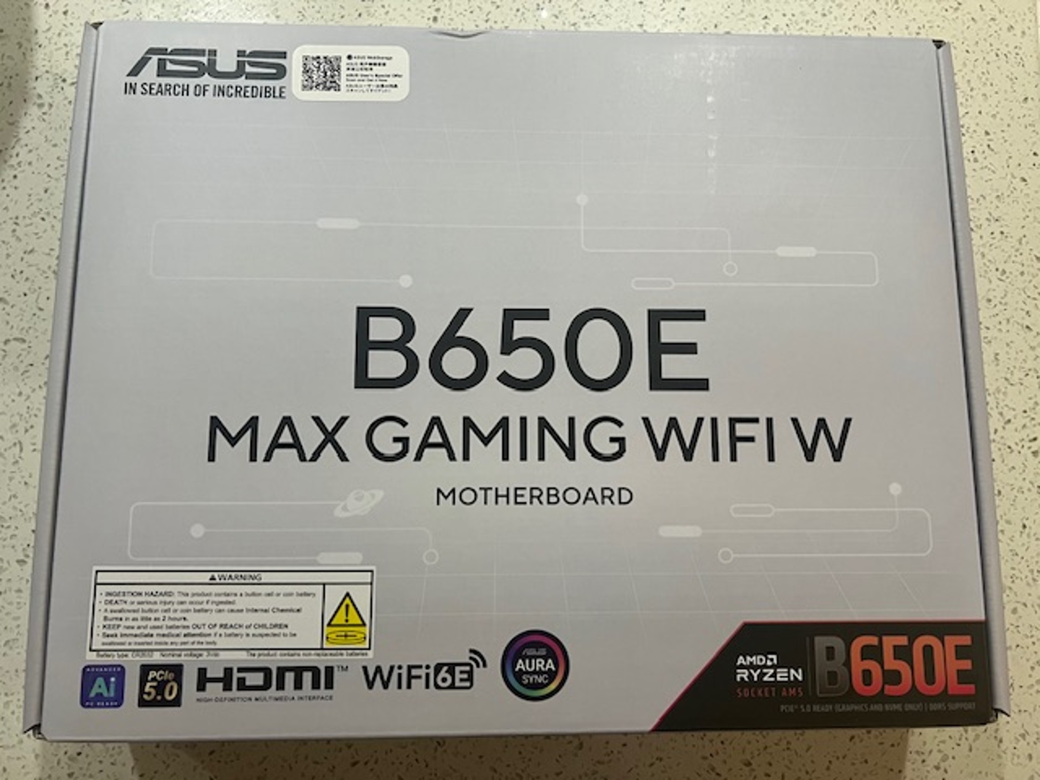ASUS B650E MAX GAMING WIFI W - AMD B650 AM5 ATX Motherboard