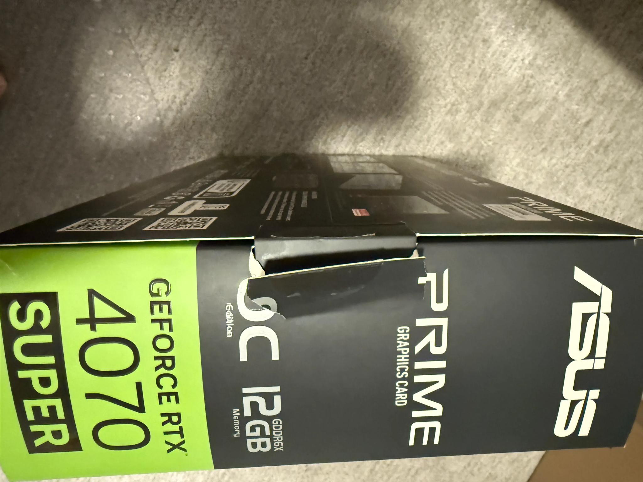 ASUS NVIDIA GeForce RTX 4070 Super Prime Overclocked Triple Fan 12GB GDDR6X PCIe 4.0 Graphics Card