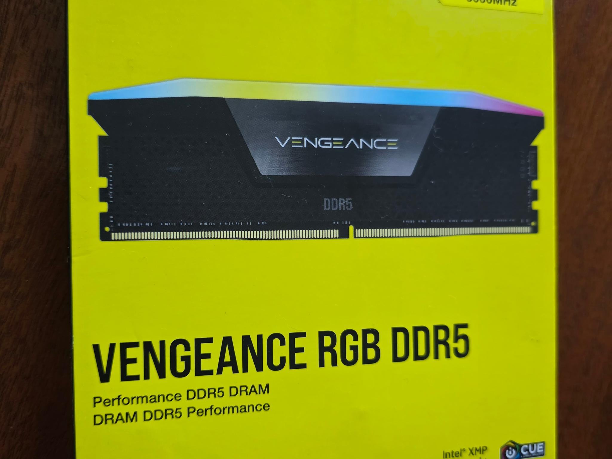 OPEN BOX Corsair Vengeance RGB DDR5 RAM (32GB x2) 6600 MHz