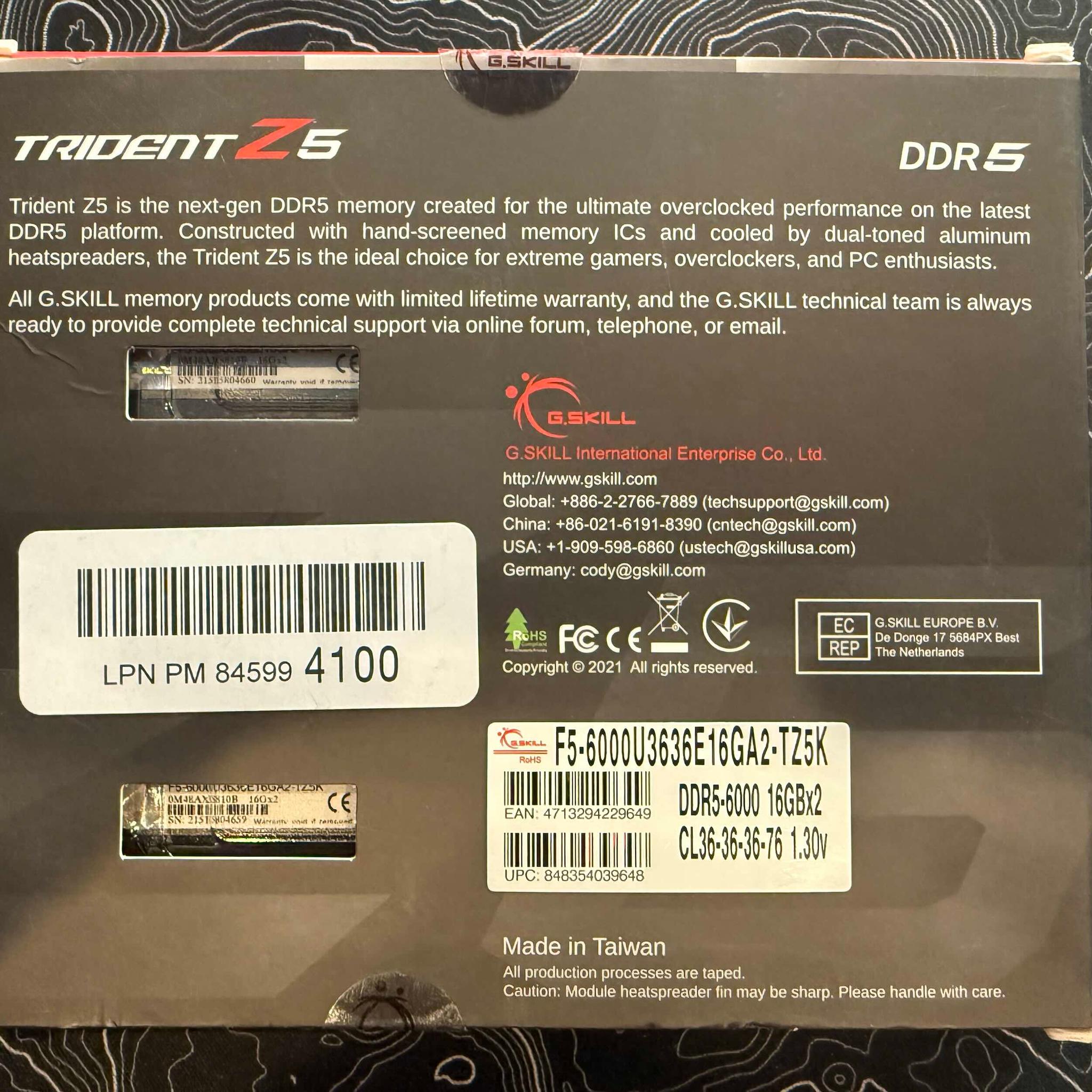 G.Skill Trident Z5 DDR5-6000 16GBx2