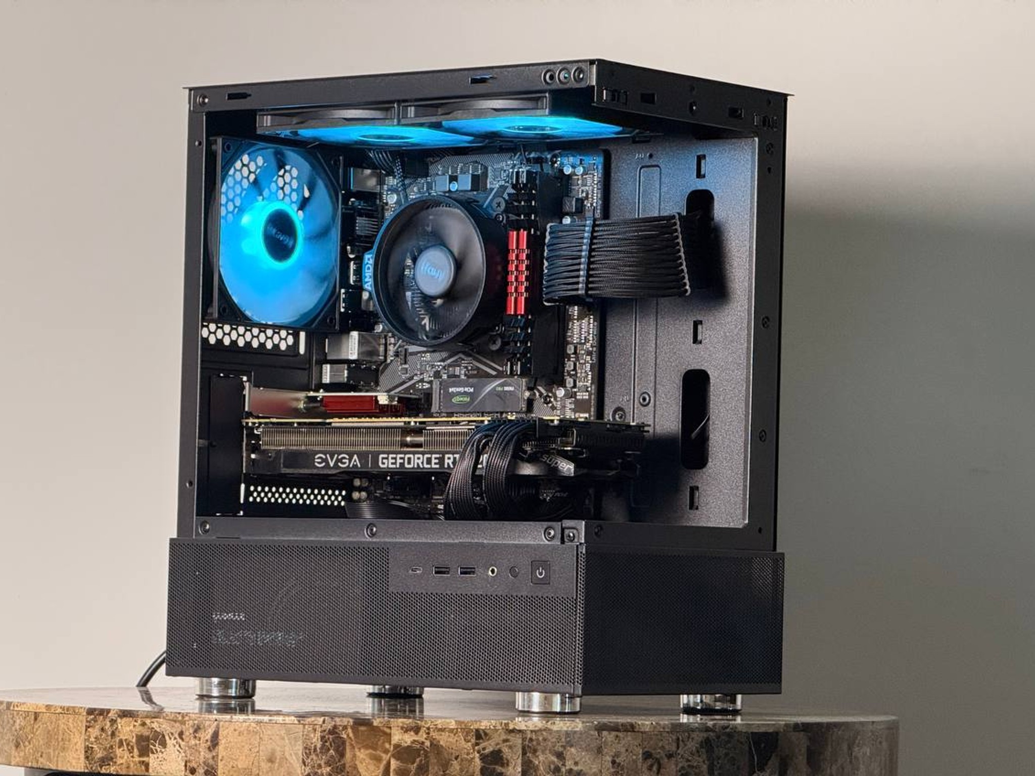 ゲーミングPC Ryzen5 5500 rtx2070 FREE SHIP 🖤🌈 Black RGB Gaming PC | RTX 2070 Super | Ryzen 5 5500