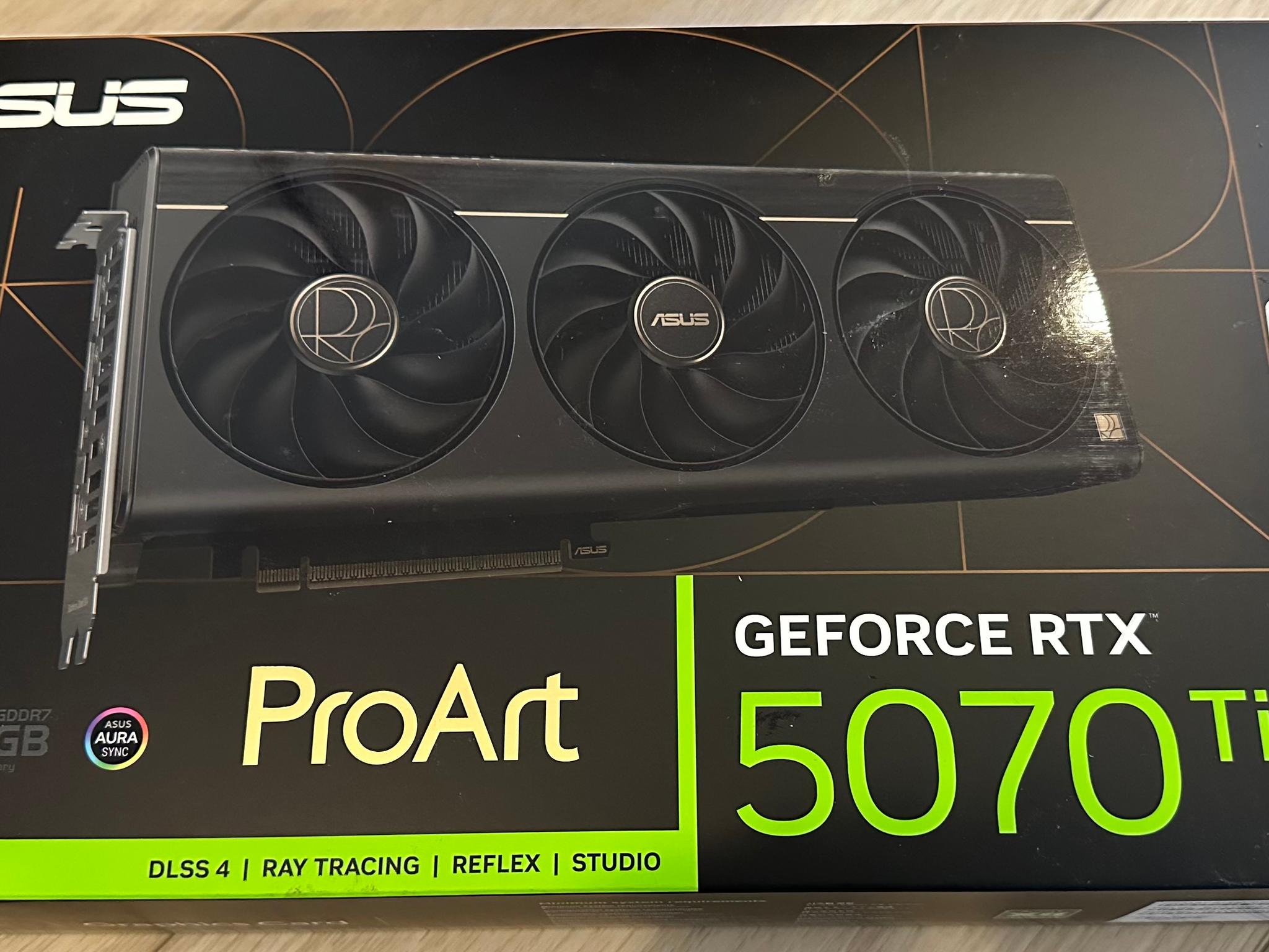 Asus ProArt GeForce 5070TI 16GB VRAM