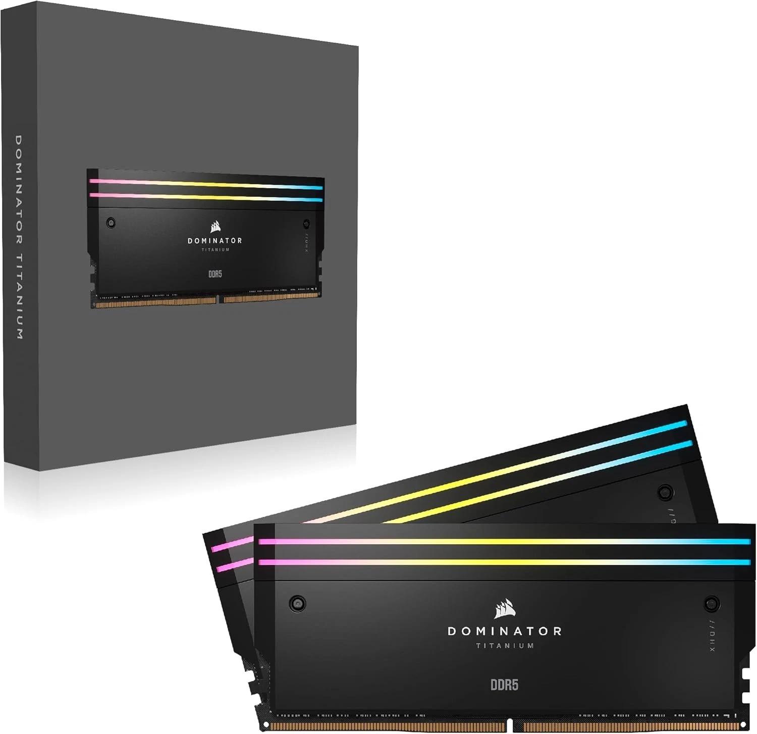 SELLING CORSAIR DOMINATOR TITANIUM 96GB (2 x 48GB) PC5-52800 (DDR5-6600) DIMM RGB Memory