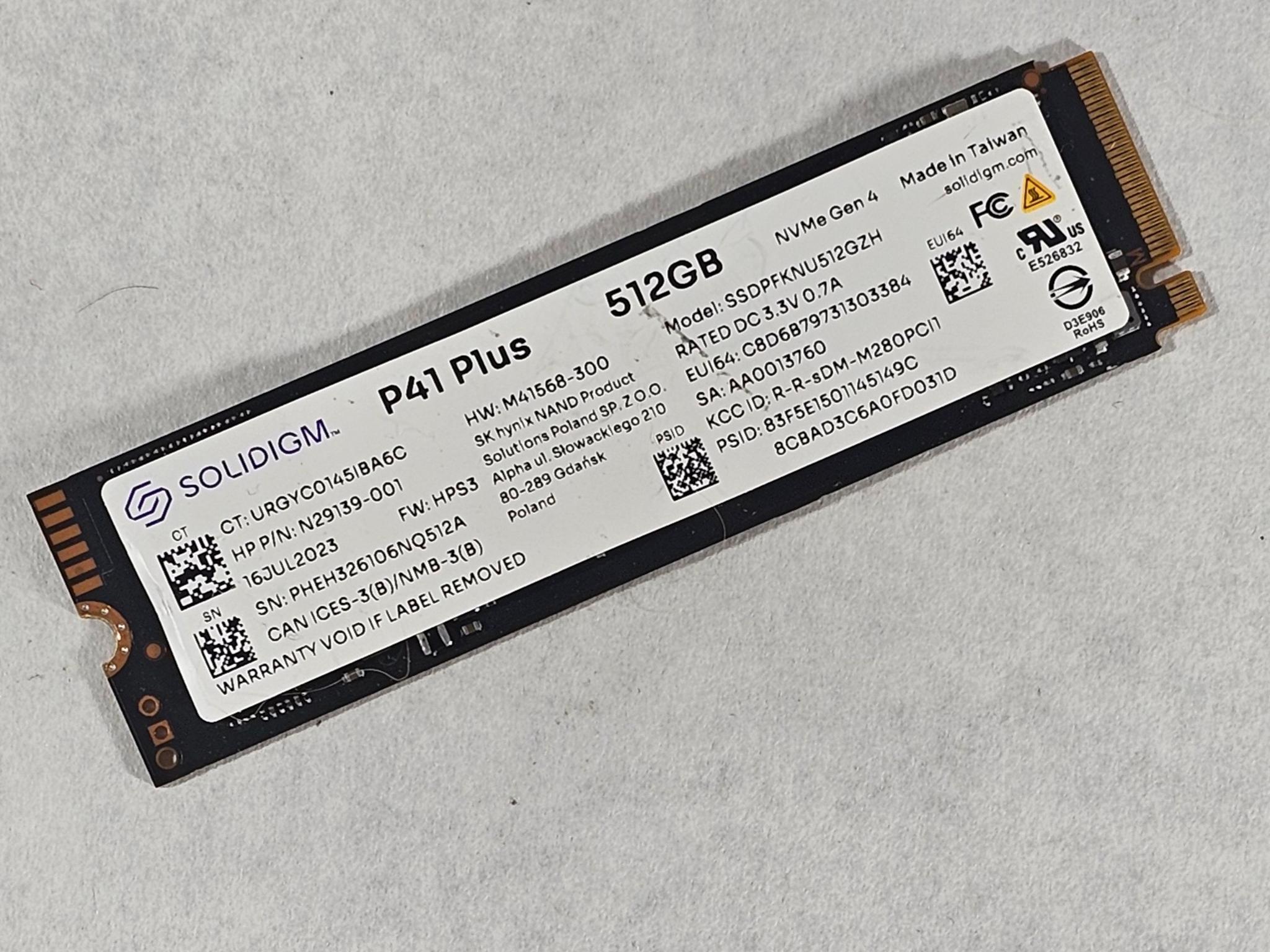512GB NVMe M.2 SSD