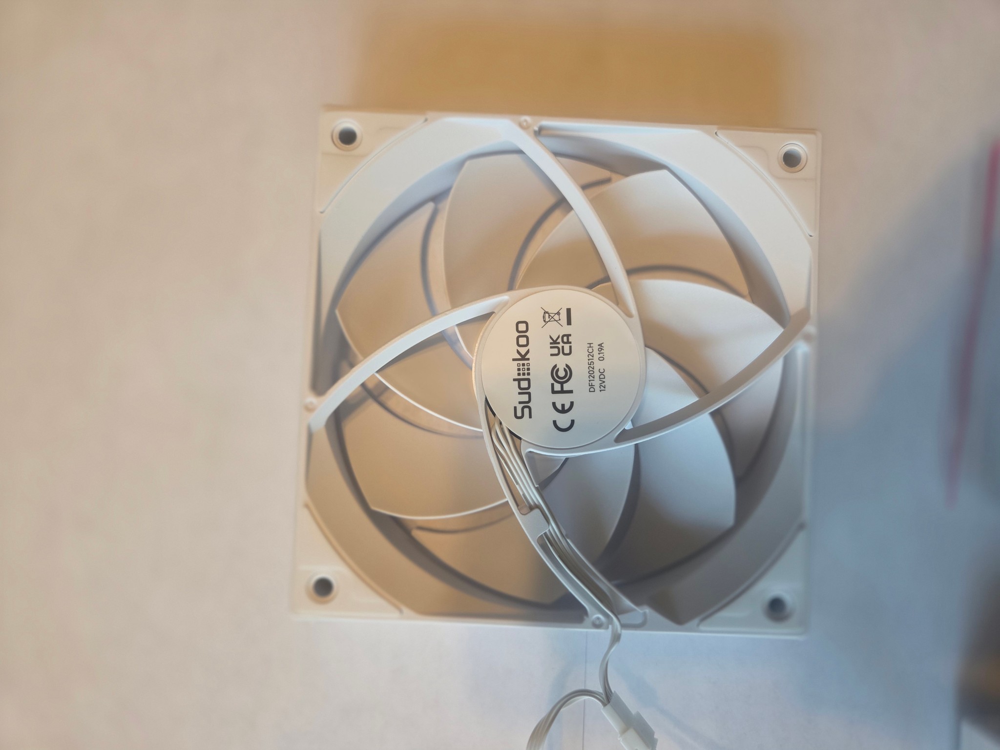 Sudokoo 120mm PWM Case/Radiator Fan - High Static Pressure 1900 RPM  "White 3 Pack"