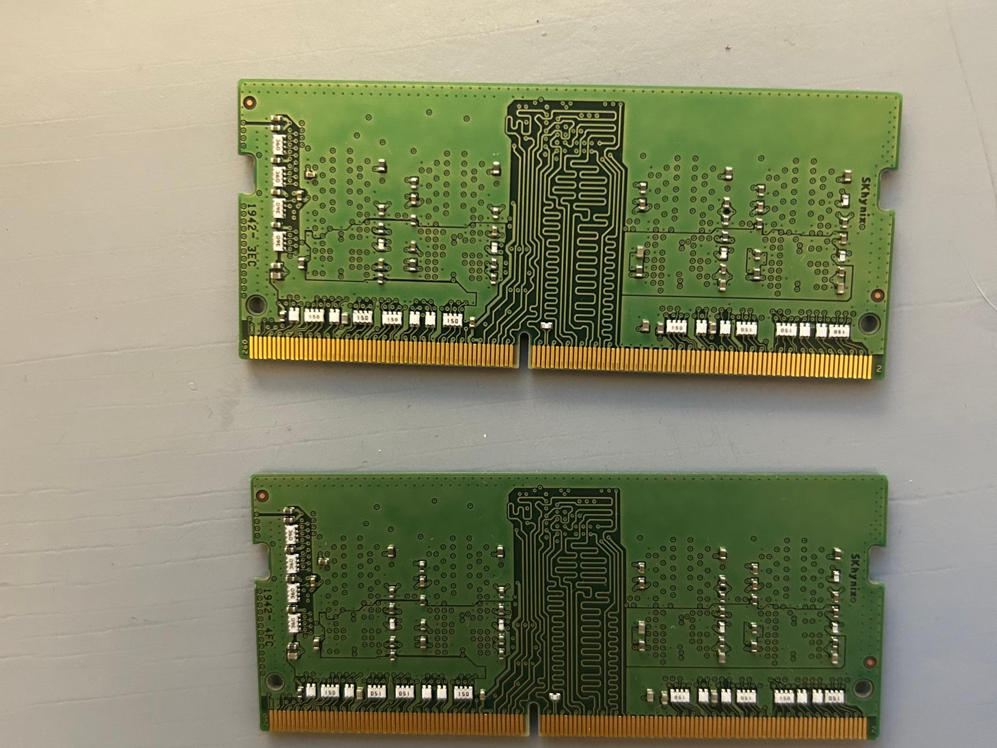 SK Hynix 2x4 8GB SODIMM Laptop DDR4 2666 mt/s RAM
