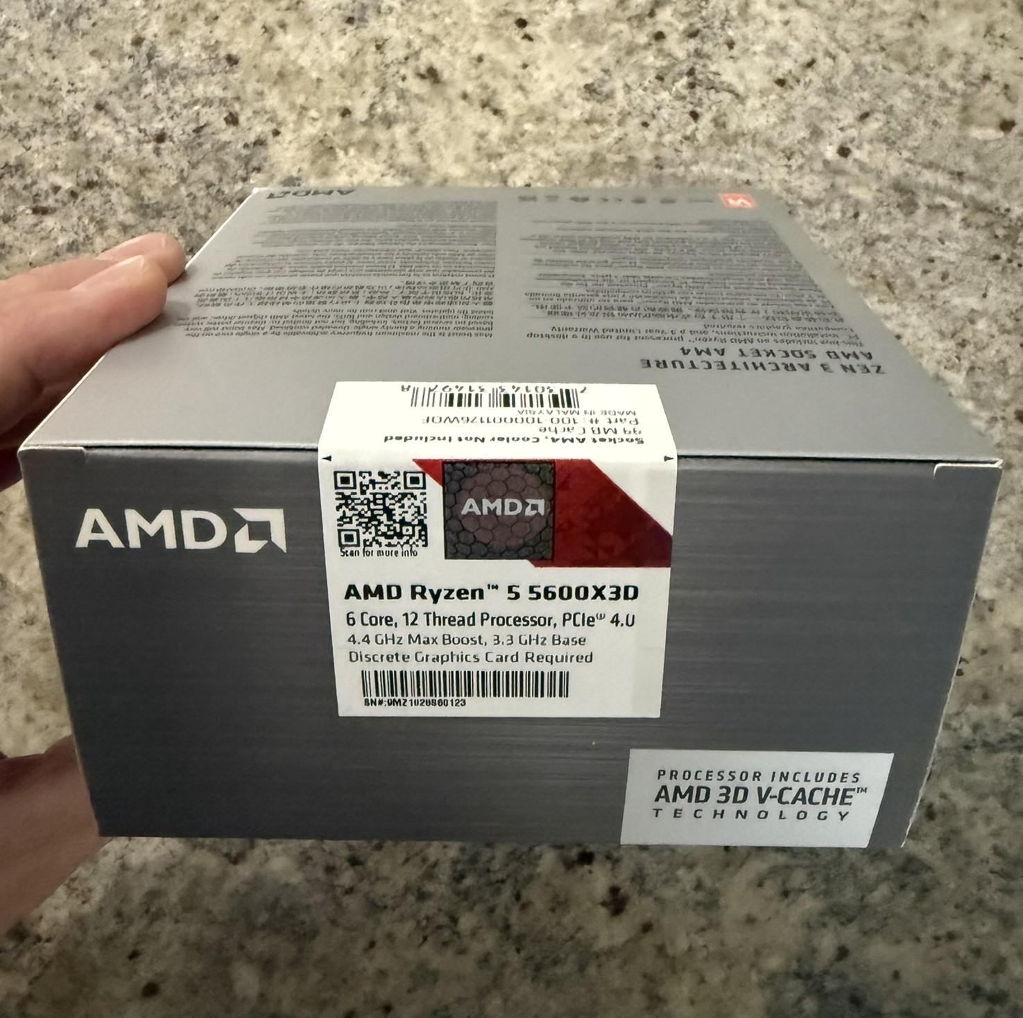 *NEW | SEALED* AMD Ryzen 5 5600X3D 3D V-Cache 6-Core 12-Threads AM4 CPU