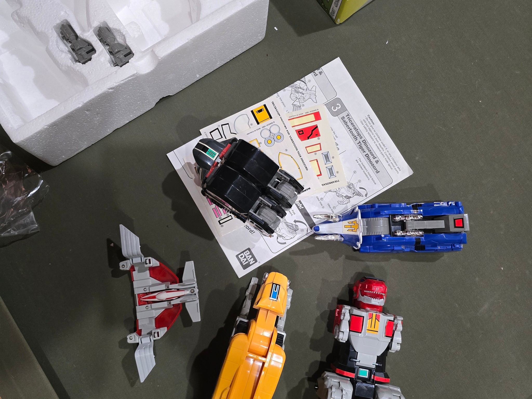 Vintage Mighty Morphin Power Rangers Megazord Deluxe Set 1993 Bandai Open Box 2260 Original