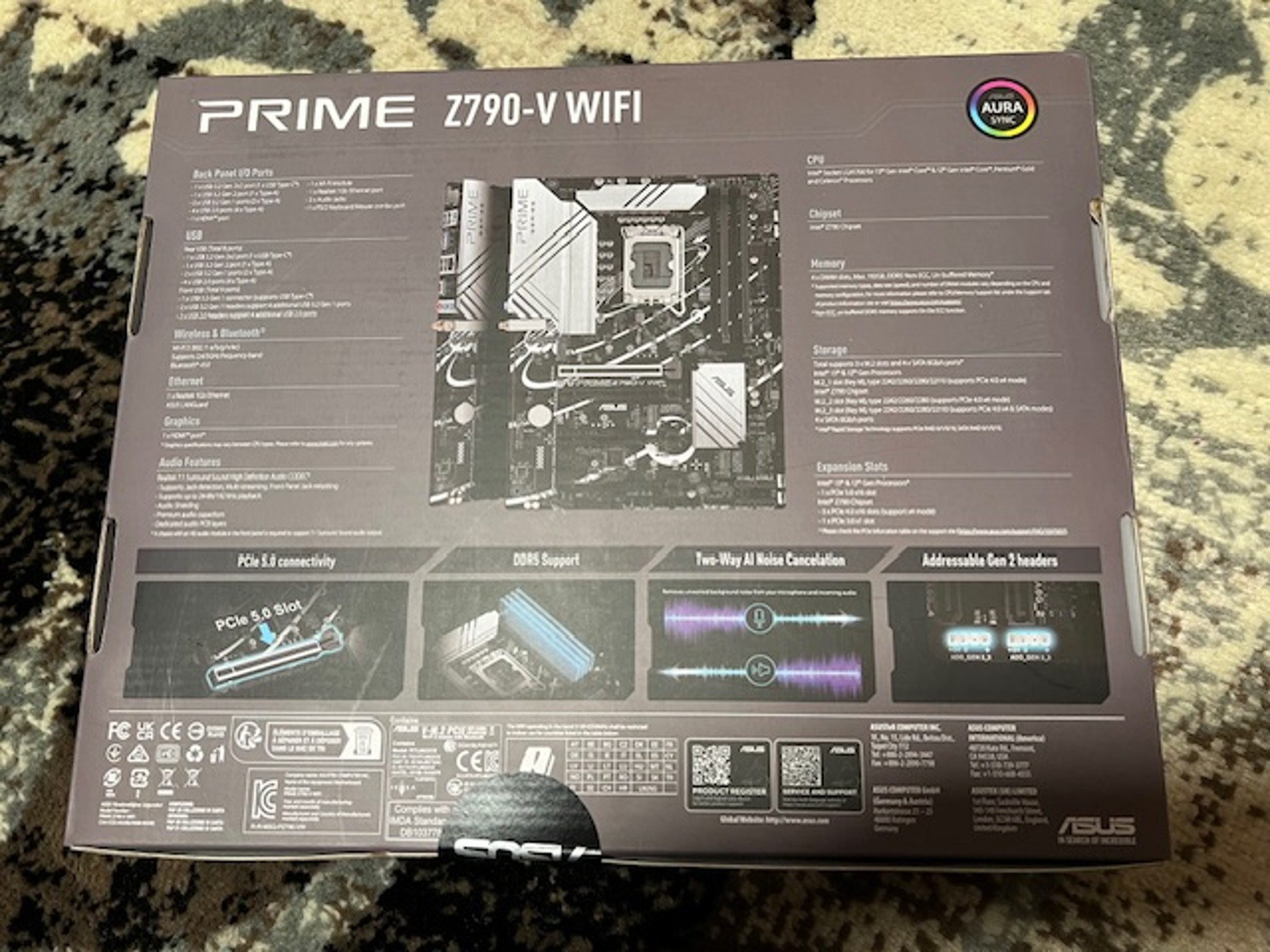 ASUS Z790-V Prime WiFi Intel LGA 1700 DDR5 ATX Motherboard