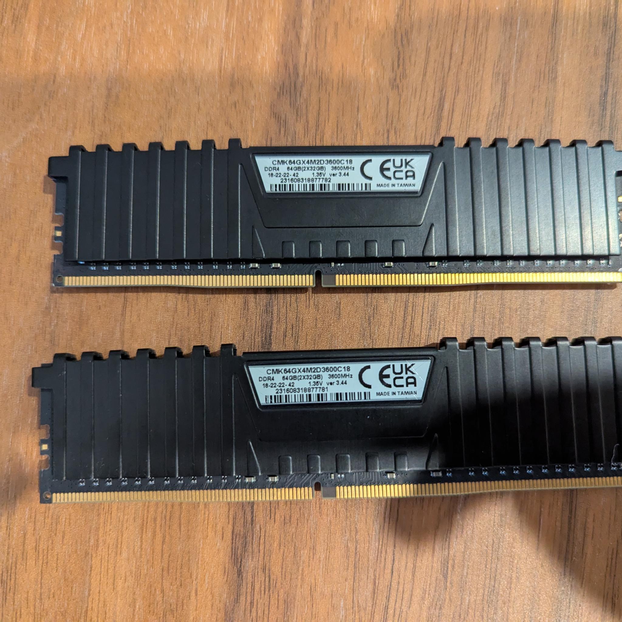Corsair Vengeance LPX 64GB (2x32GB) 3600mhz DDR4 Memory