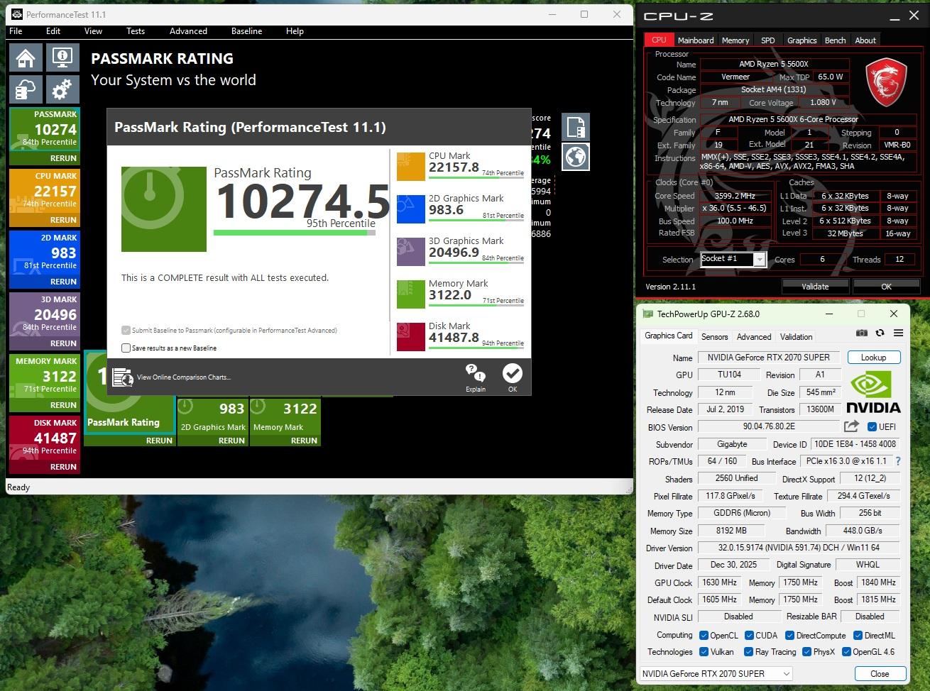 Ryzen 5600X, RTX 2070 Super, 16GB DDR4 3200, 1TB NVME