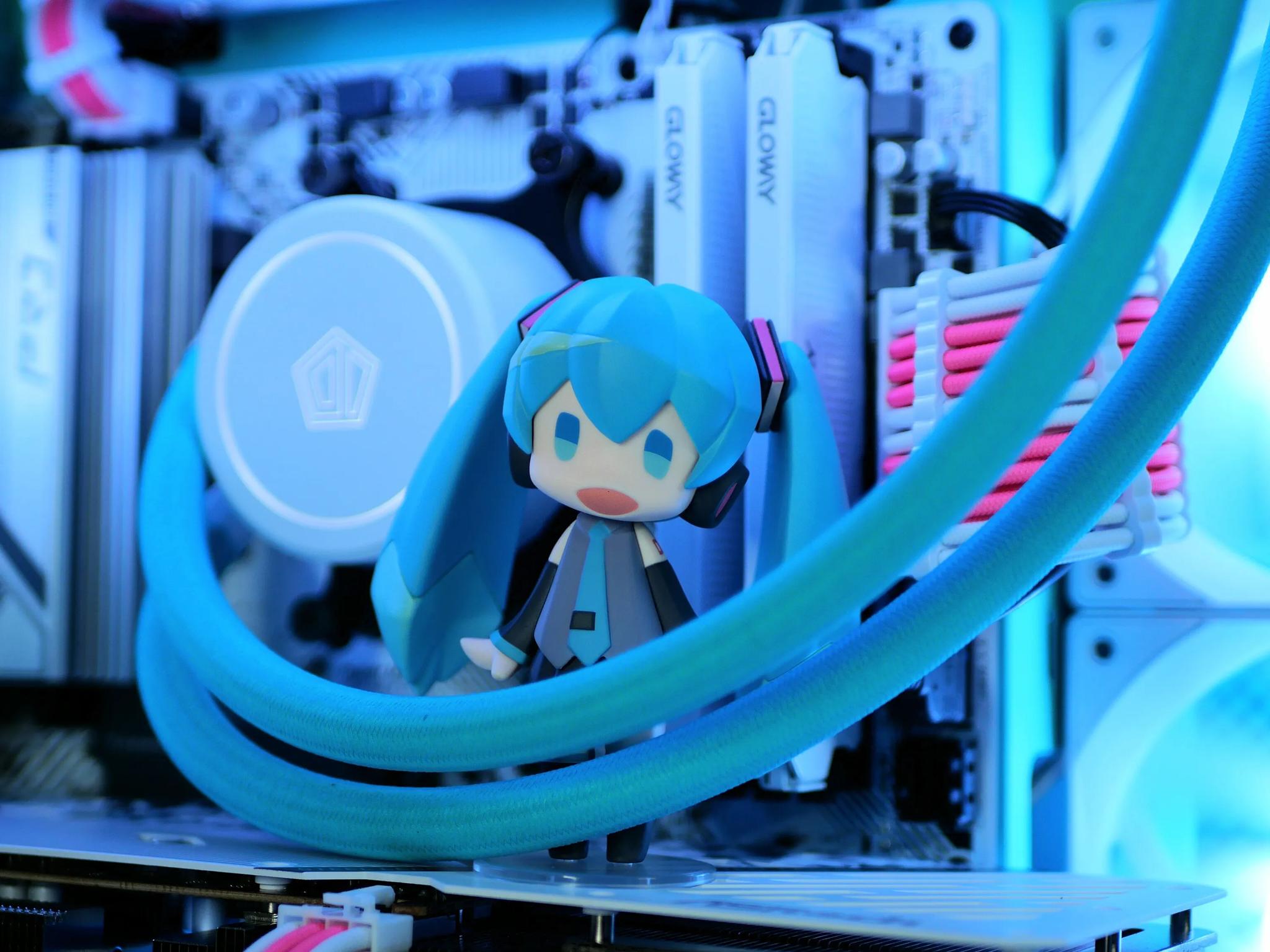 MIKU themed pc build COMMISSION
