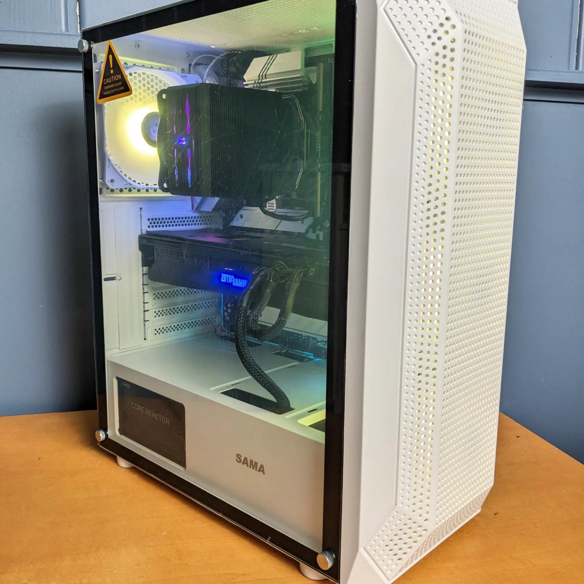 ⚡White Lightning⚡ i5-10400f, RTX 2070, 16GB DDR4 RAM, 1TB SSD M.2, White Case, RGB, Windows 11 Pro
