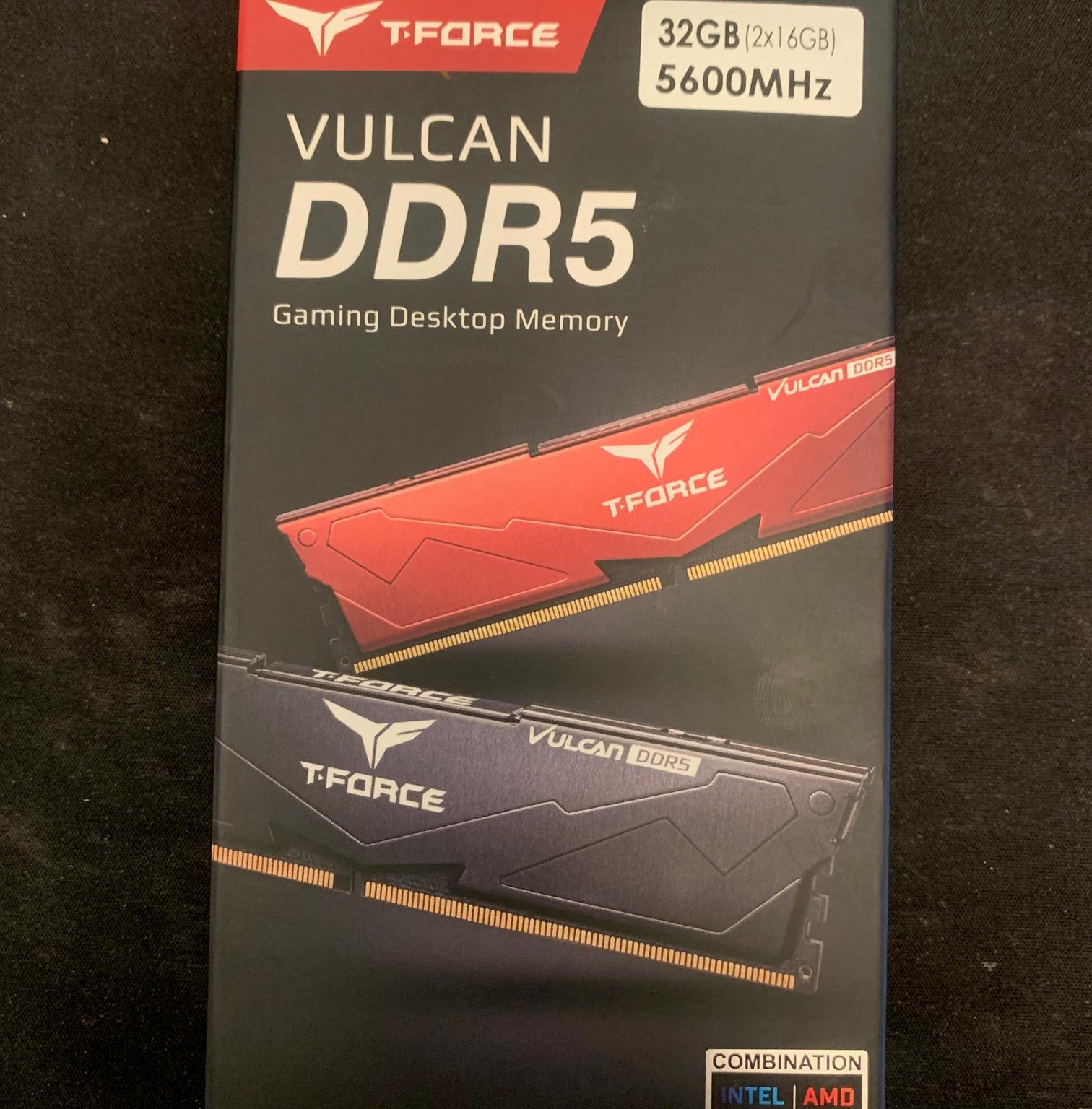 Team Group - Team T-Force Vulcan 32GB (2 x 16GB) 288-Pin PC RAM DDR5 5600 (PC5 44800)