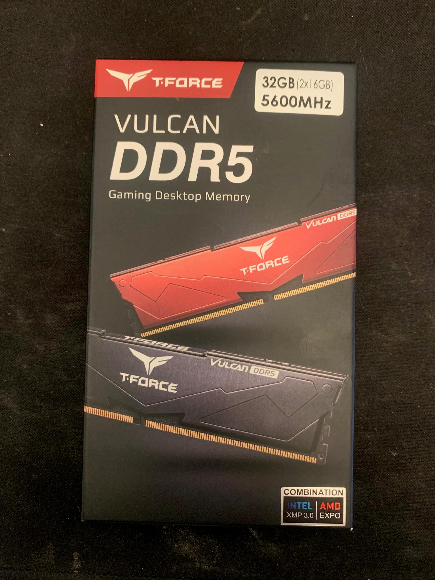 Team Group - Team T-Force Vulcan 32GB (2 x 16GB) 288-Pin PC RAM DDR5 5600 (PC5 44800)
