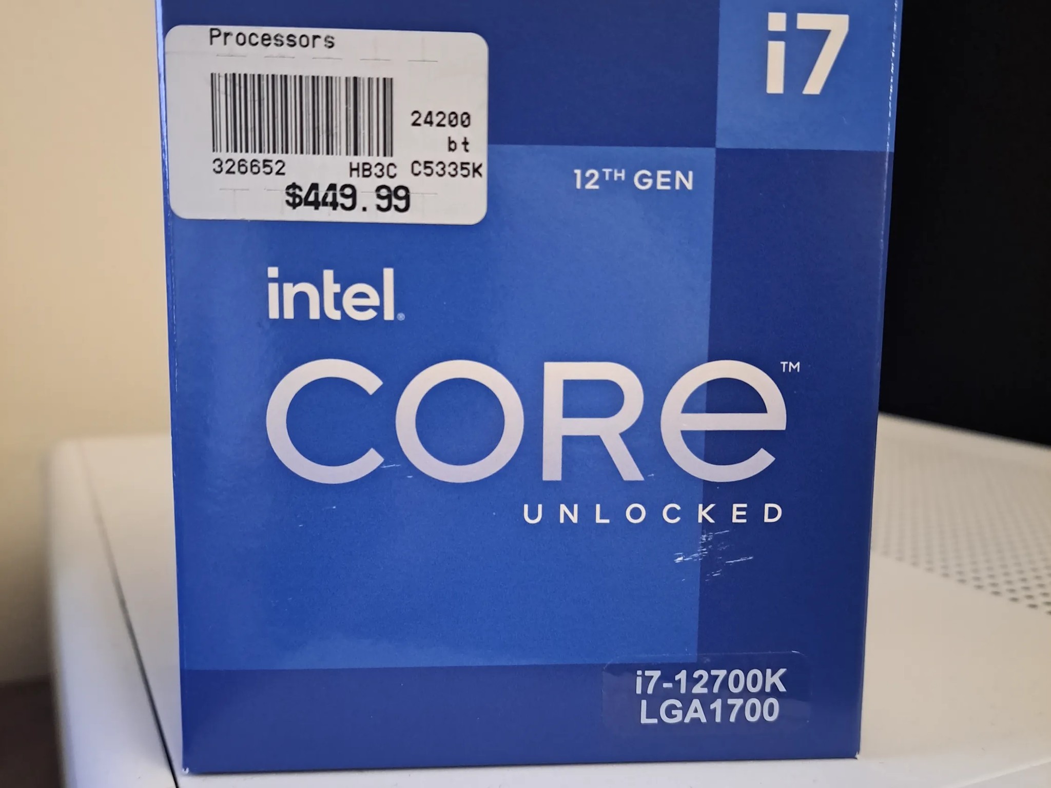 New Intel i7-12700K LGA1700