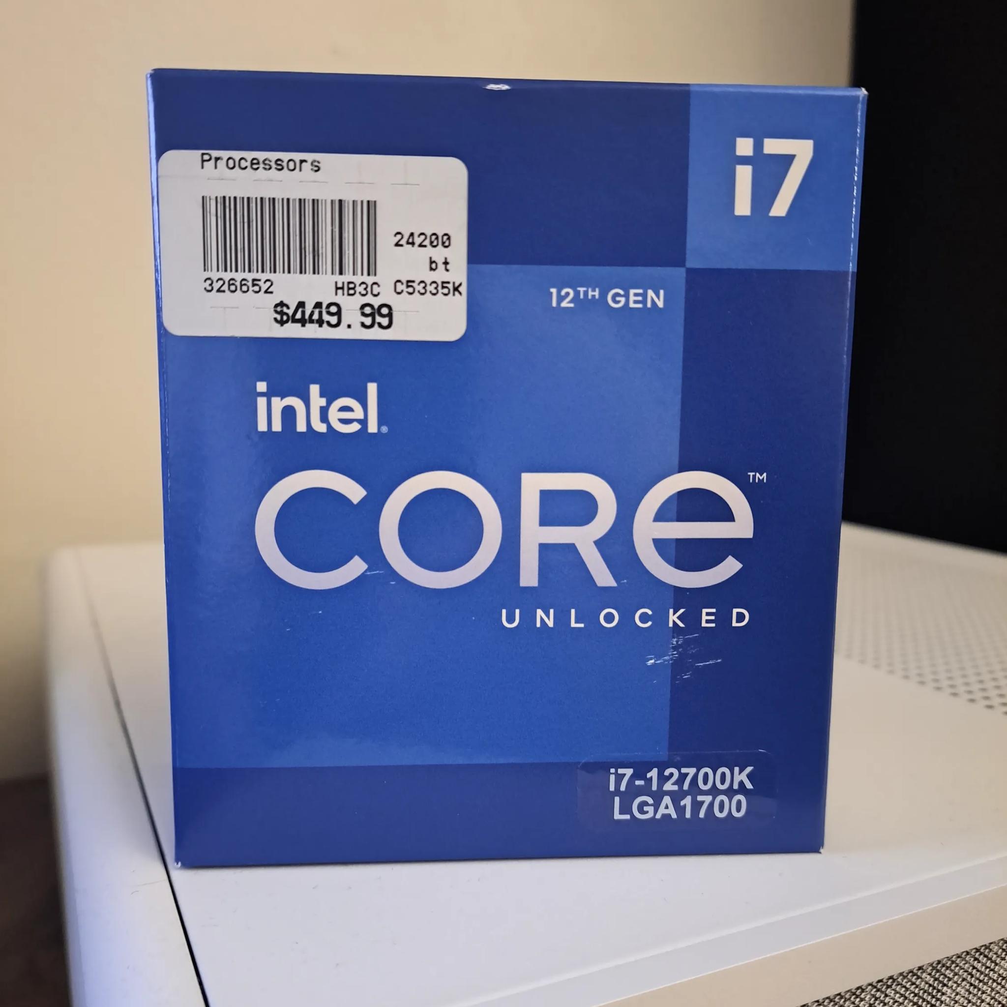 New Intel i7-12700K LGA1700