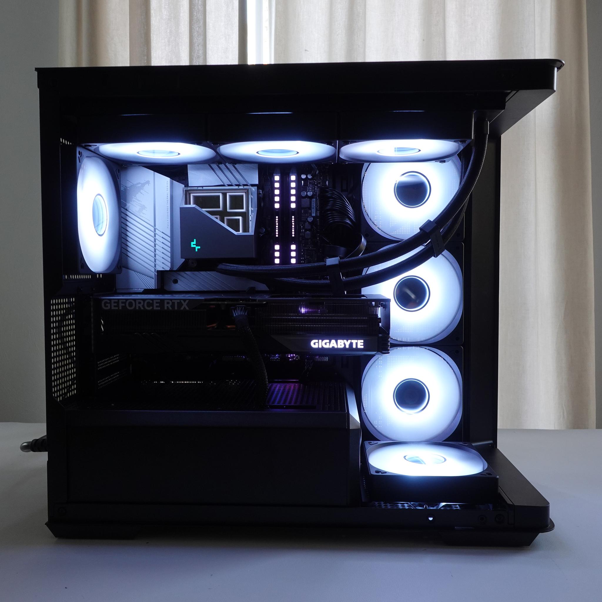 ⚫️🌀 Midnight Black Gaming PC Intel Core i5-13400F GIGABYTE GAMING OC 4070 32GB DDR5-5200 2TB NVMe