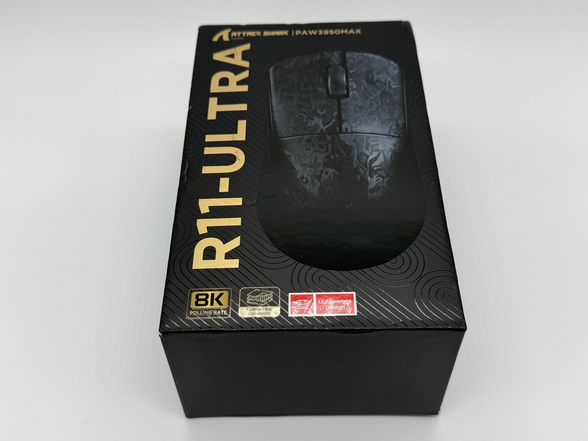 Attack Shark R11-ULTRA PAW3950MAX – Black Ink Edition – Sealed Retail Box