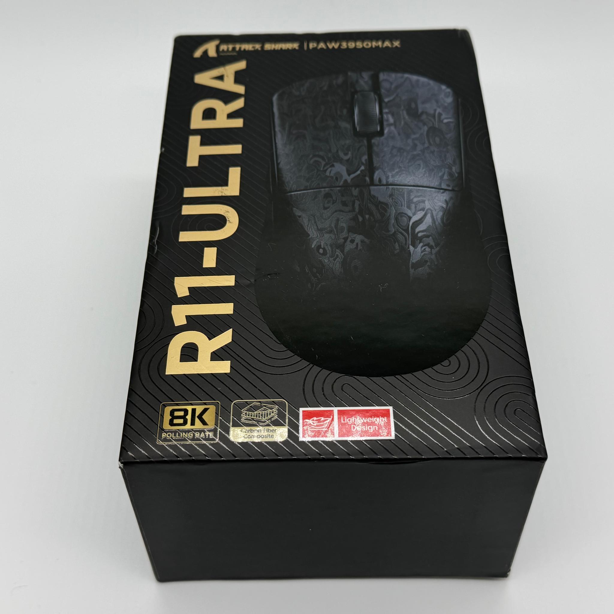 Attack Shark R11-ULTRA PAW3950MAX – Black Ink Edition – Sealed Retail Box