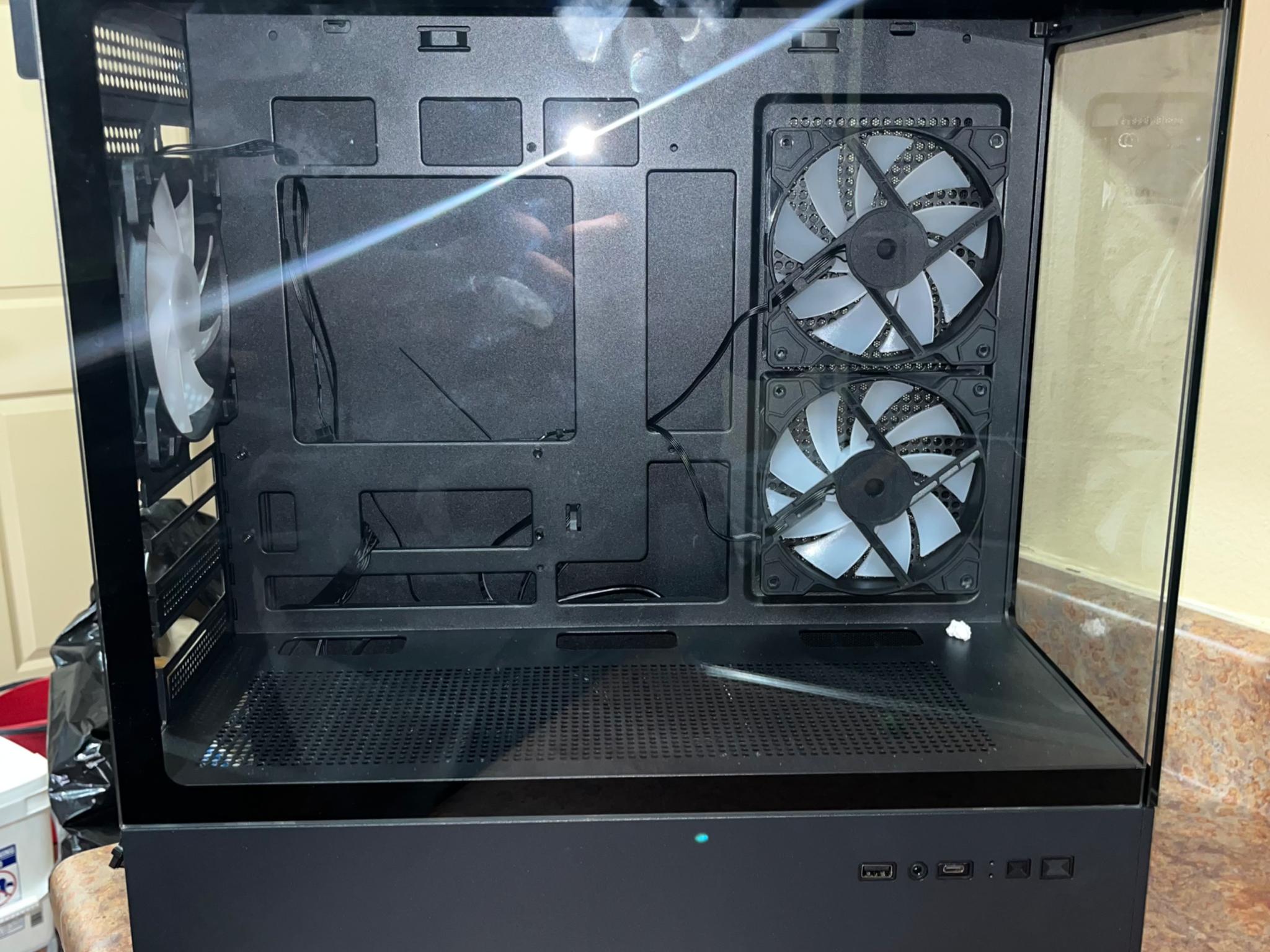 DIYPC ARGB-N1-BK Black USB3.0 /Type C Micro ATX Gaming Computer Case 3 x ARGB 120mm Fans