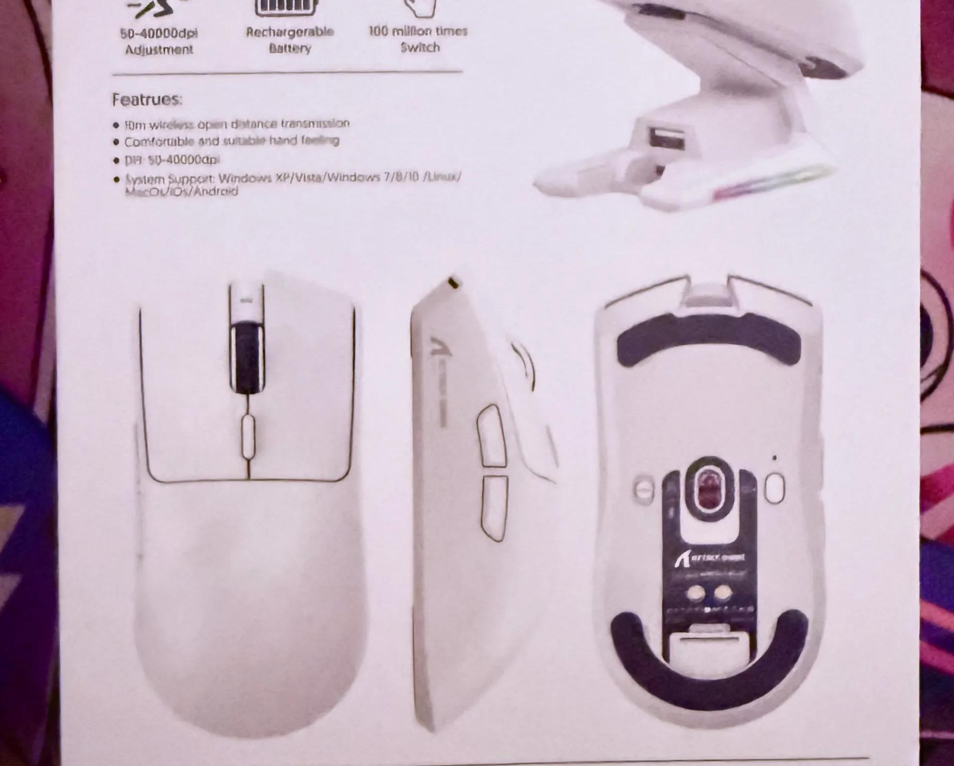 ATTACK SHARK X1 Wireless Gaming Mouse with RGB Charging Dock