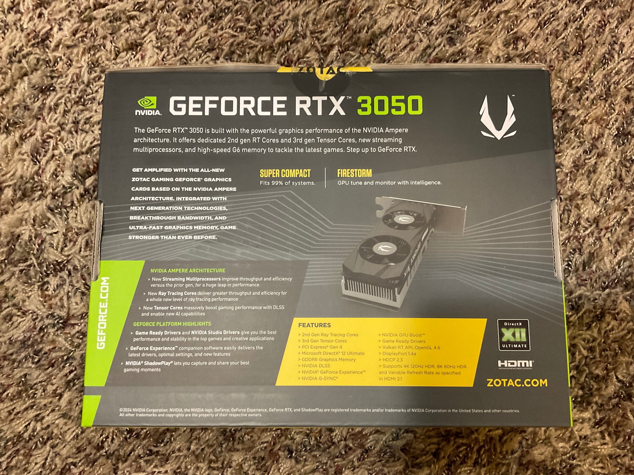 Zotac RTX 3050 6gb low profile