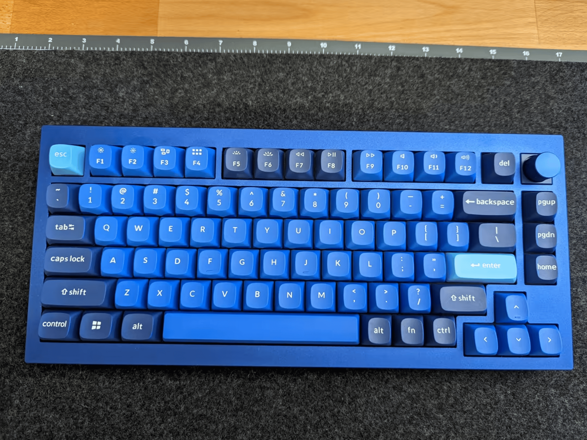 Keychron Q1 Ver.2 w/ Knob QMK Mechanical Keyboard / Navy Blue / Gateron G Pro Reds / OSA PBT Keycaps