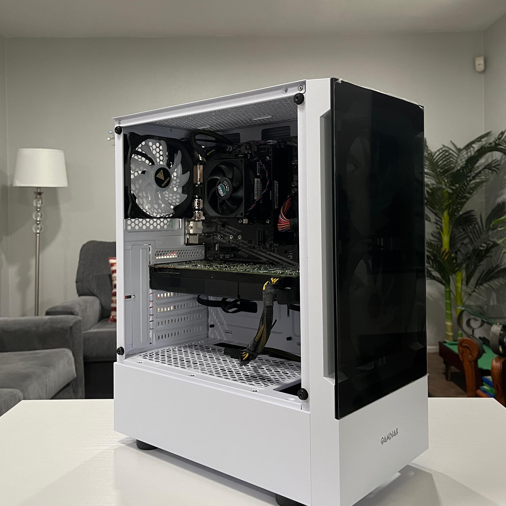 GTX 1080 8GB, Ryzen 5 2600X, 8GB RAM | White RGB Gaming Computer/PC