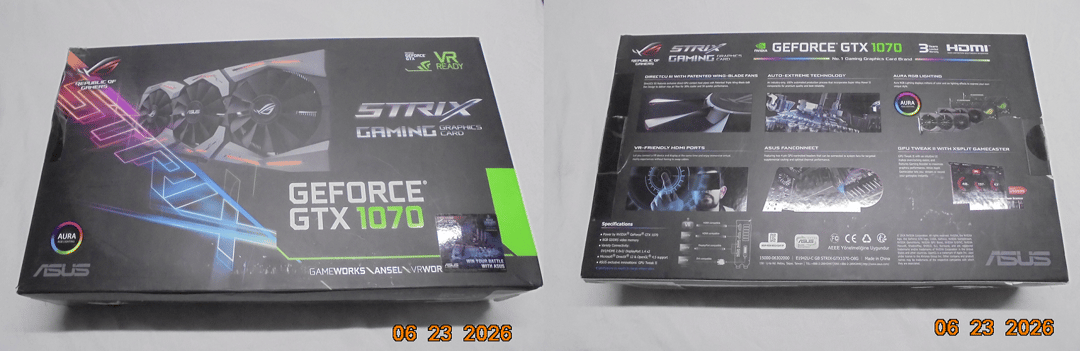 ASUS ROG STRIX-GTX1070-O8G-GAMING/CLEAN/TESTED/PERFECT/CONDITION