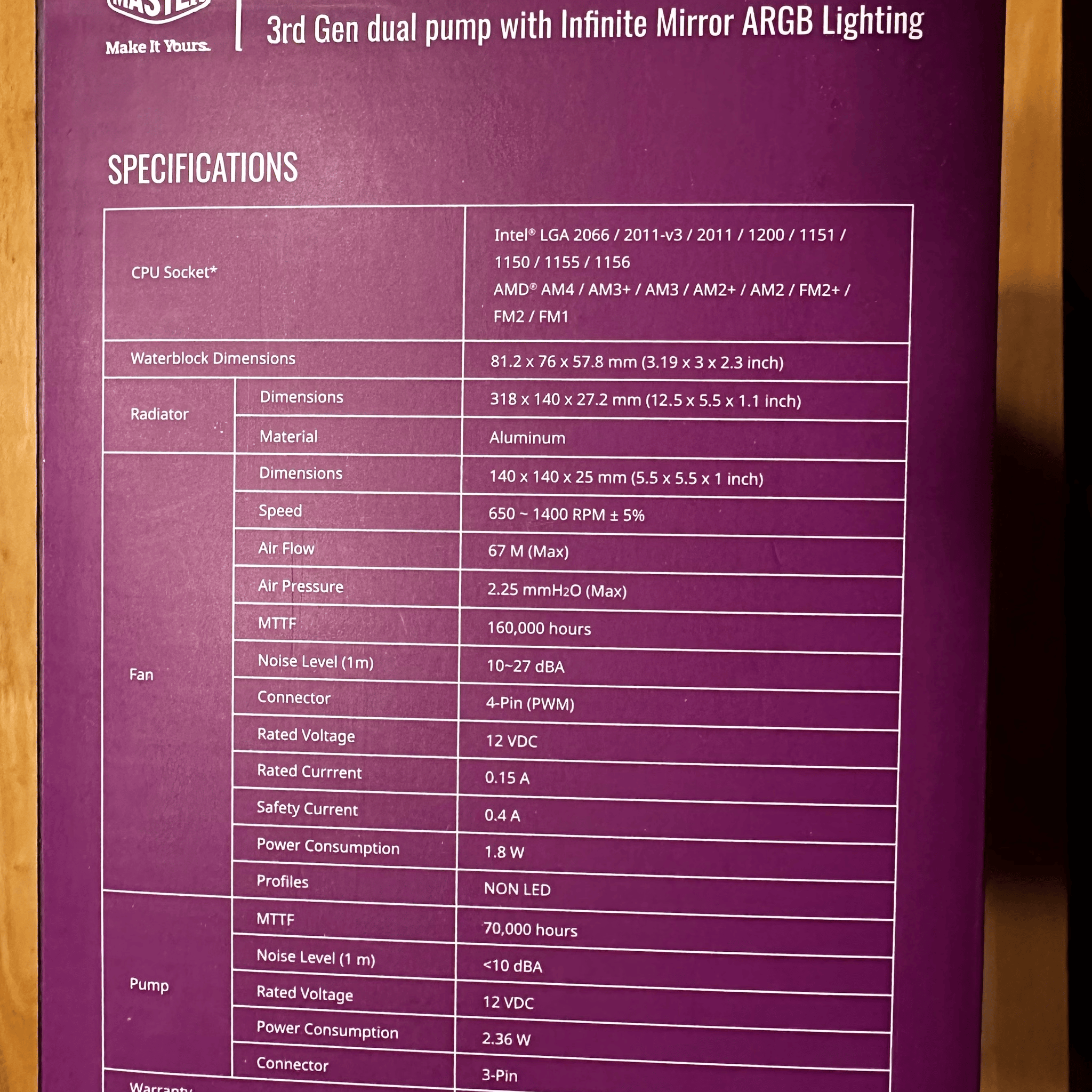 Cooler Master MasterLiquid ML280 Mirror Liquid CPU Cooler