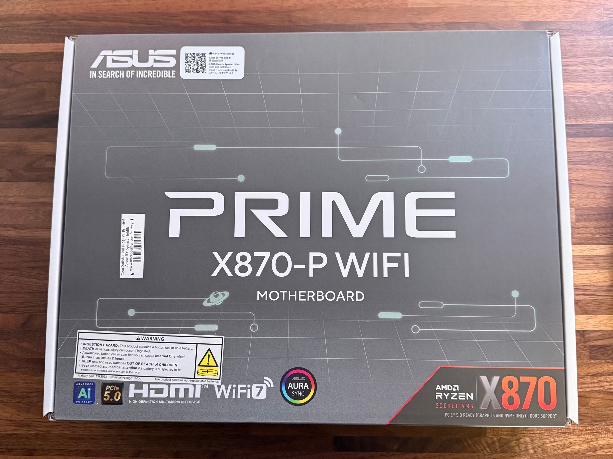 LOOK!! *FREE* Motherboard with CPU purchase BIG SAVINGS NEW Prime X870-P WIFI Ryzen 7 9700